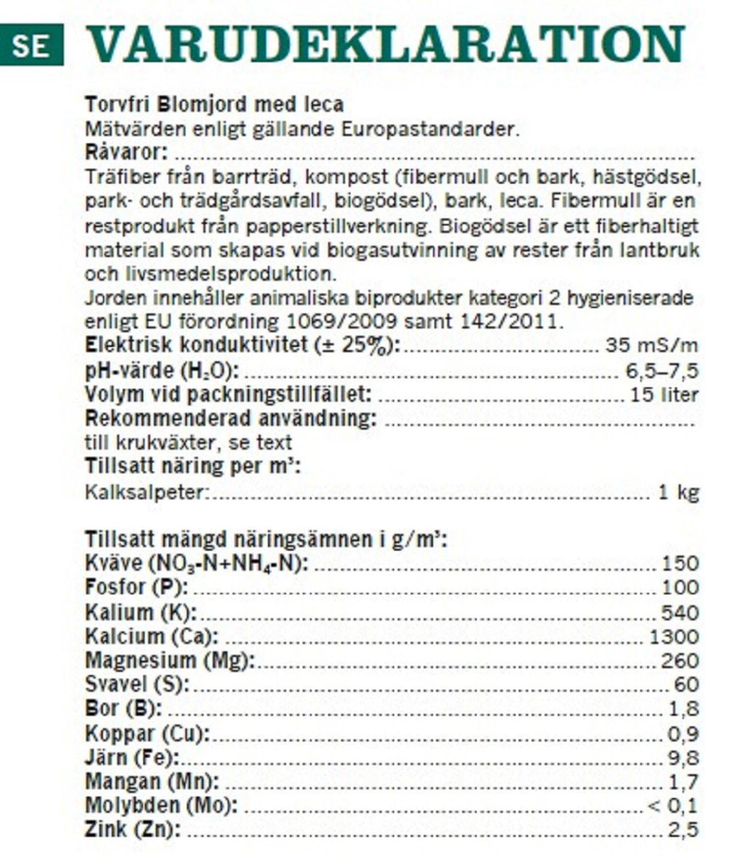 Torvfri blomjord med leca