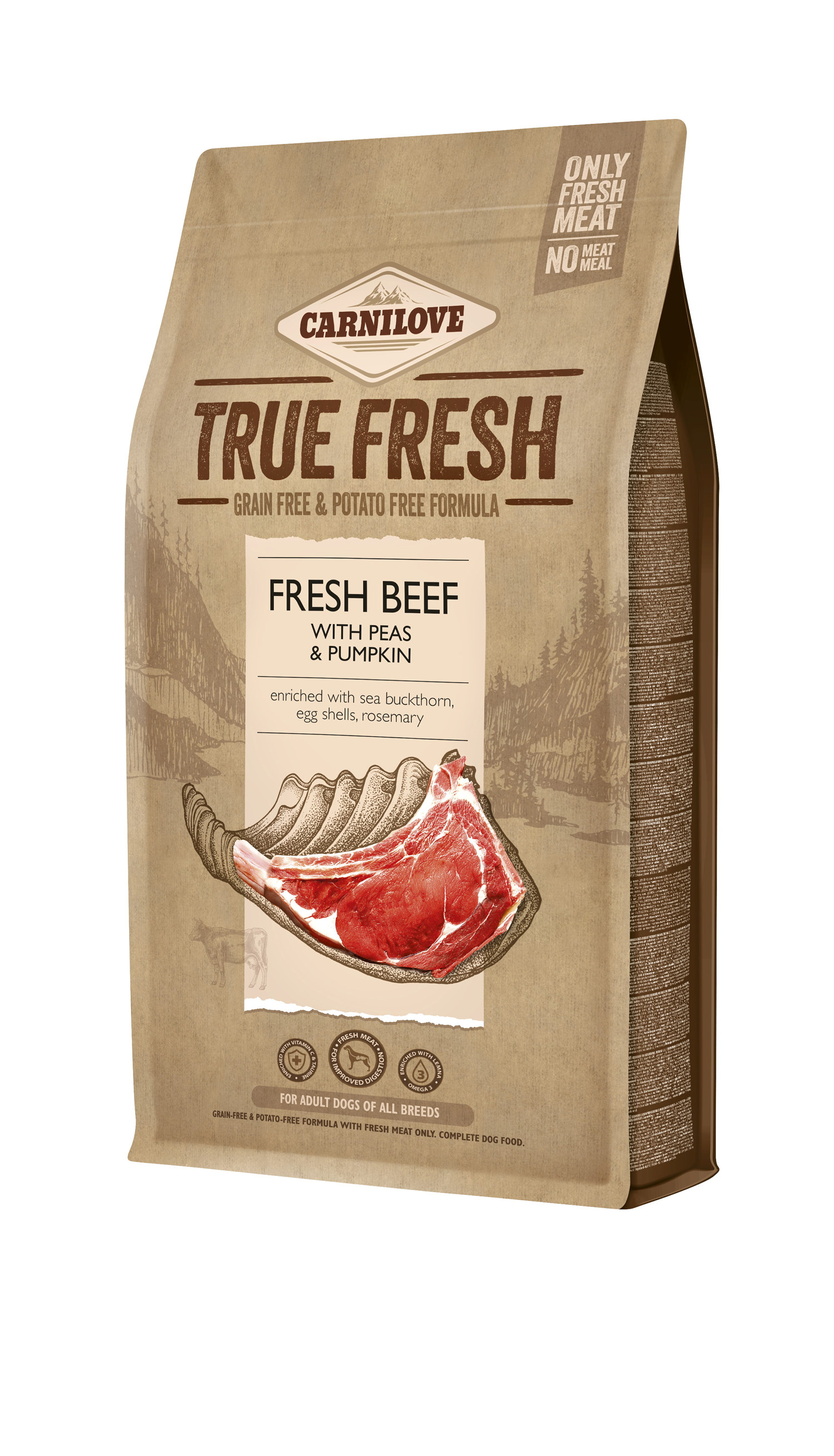 Carnilove TRUE FRESH BEEF for Adult dogs 1,4 kg