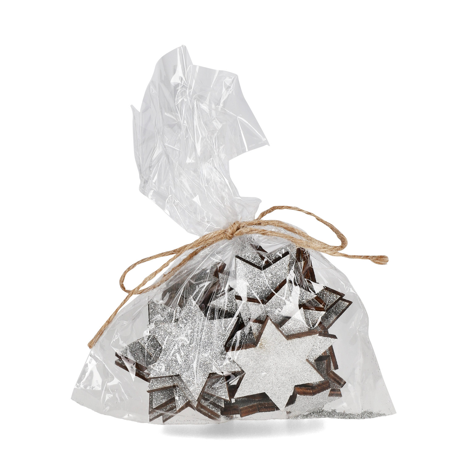 Dekorative stjerner sølv