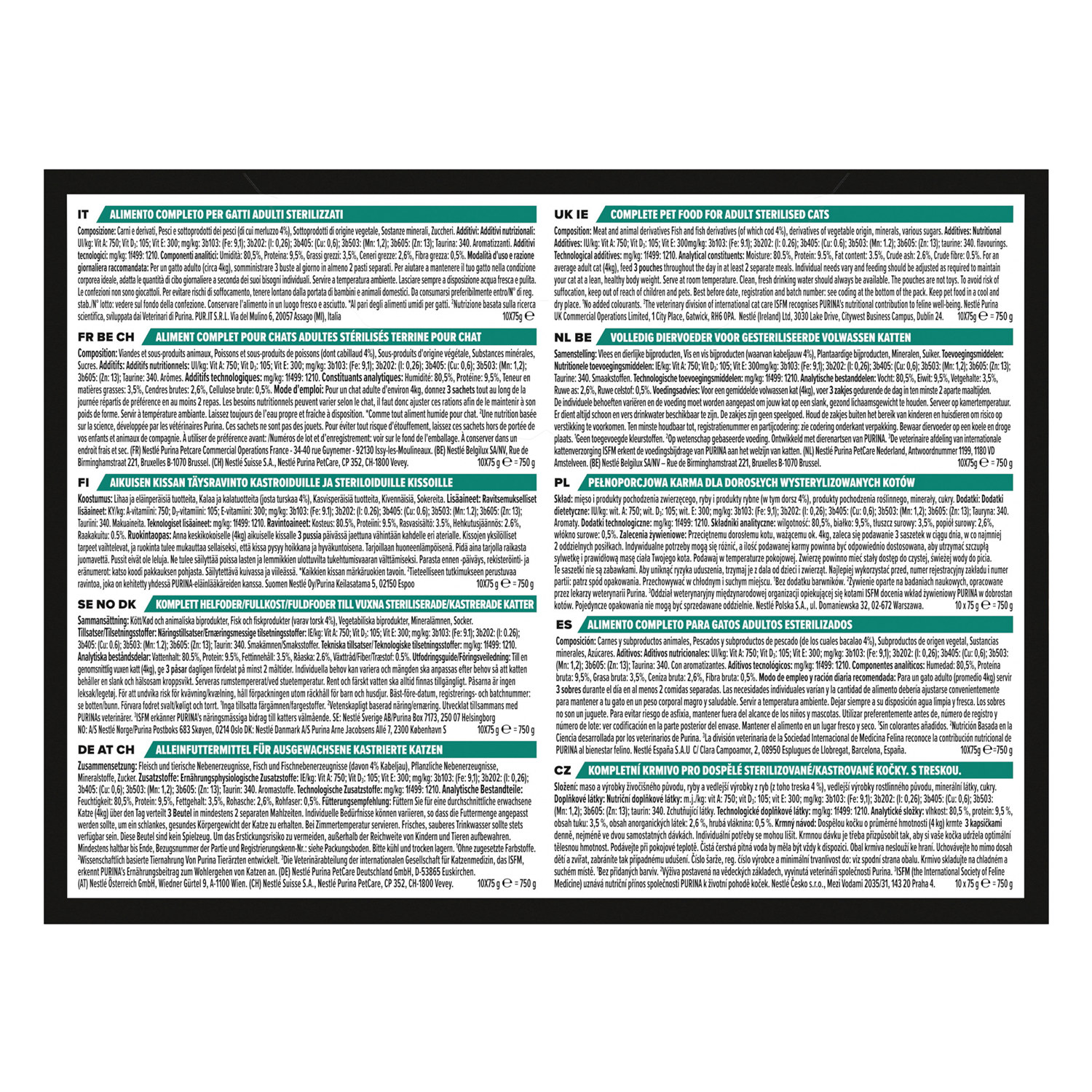 Pro Plan  Adult Sterilised Maintanance Terrine med Torsk 10x