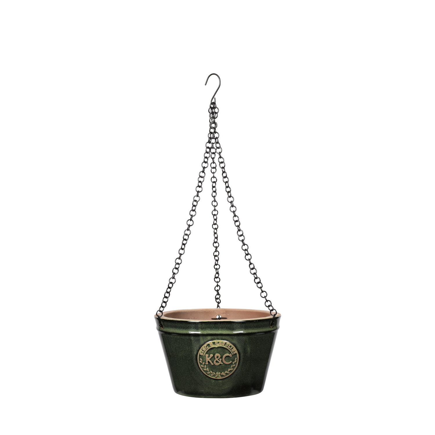 K&C ceramic hanging pot D27 green