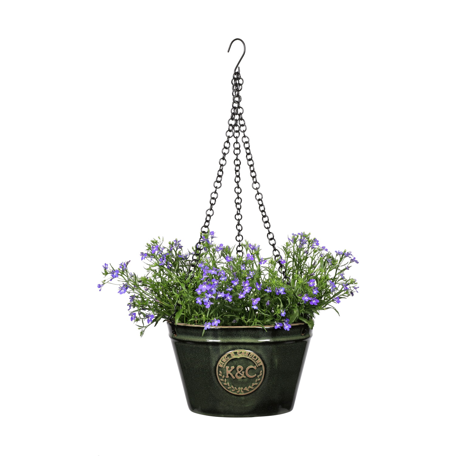 K&C ceramic hanging pot D27 green