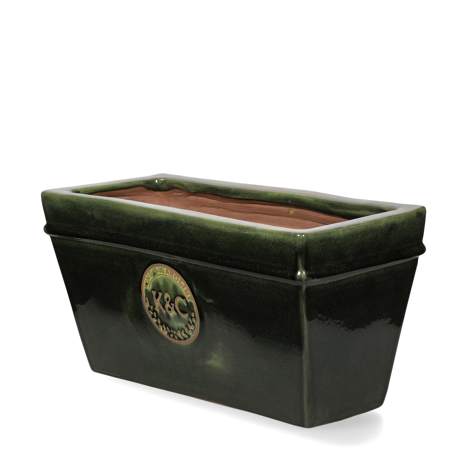 K&C ceramic planter L45 green