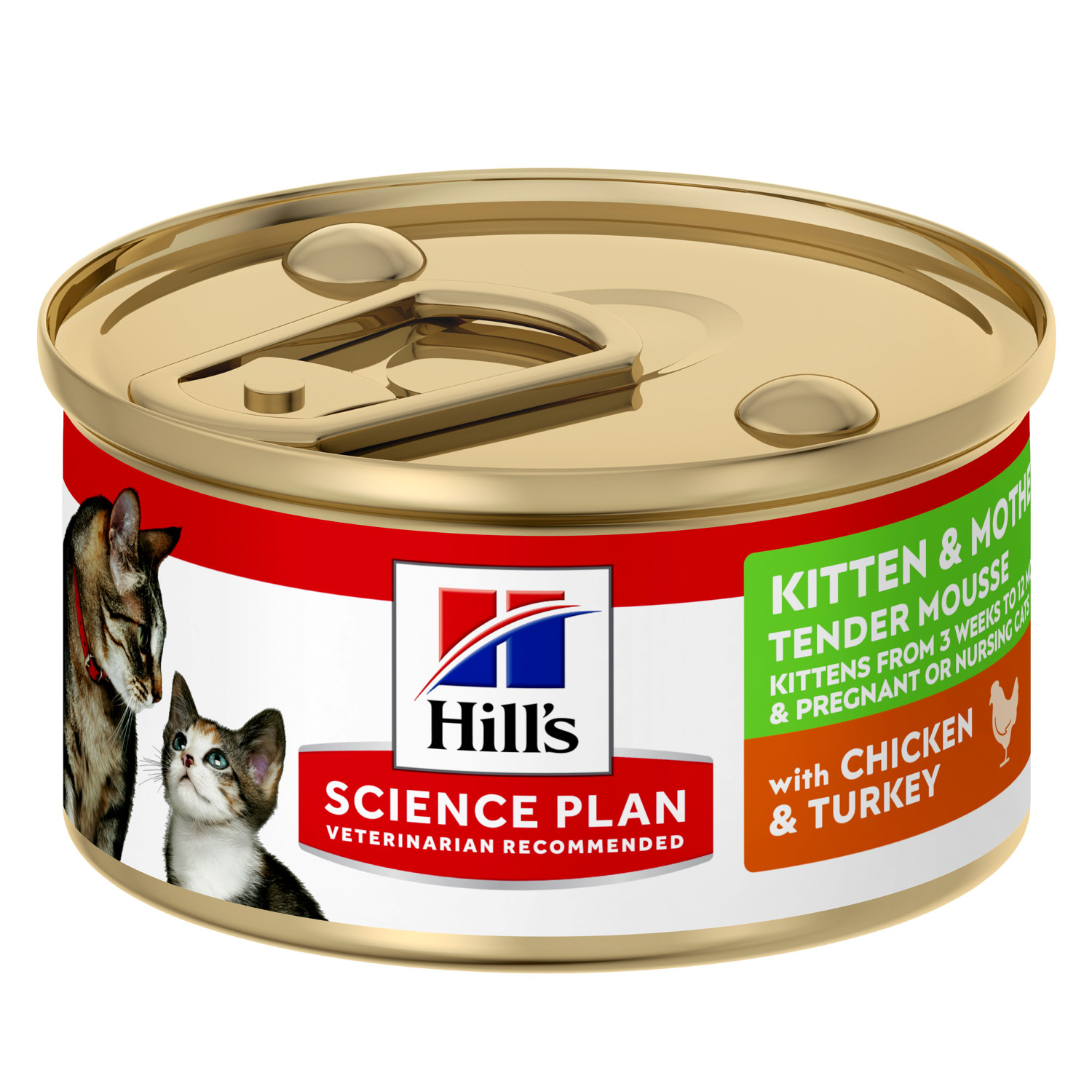 Hill's Science Plan Kitten & Mother Tender Mousse kylling og kalkun kattefôr