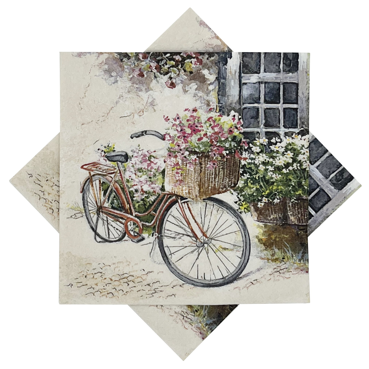 Serviett blomstersykkel