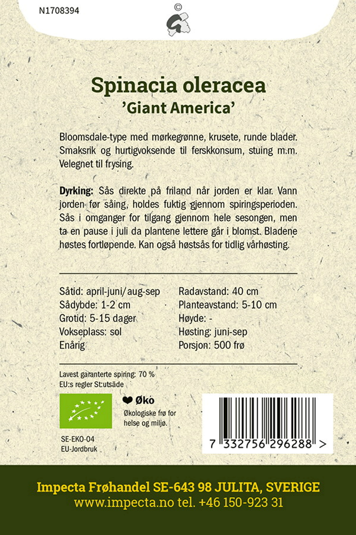Spinat 'Giant America'