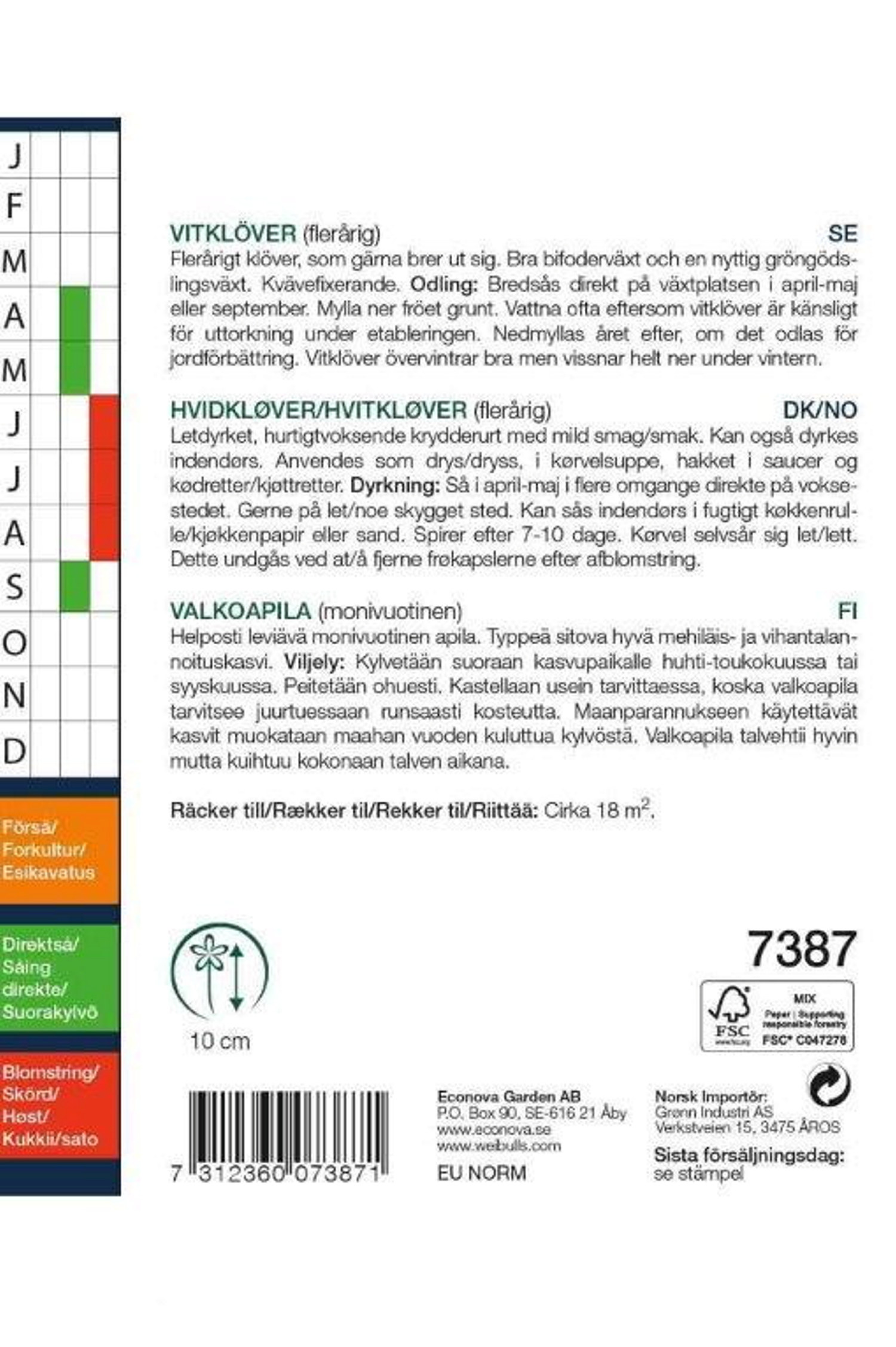 Hvitkløver stor porsjon