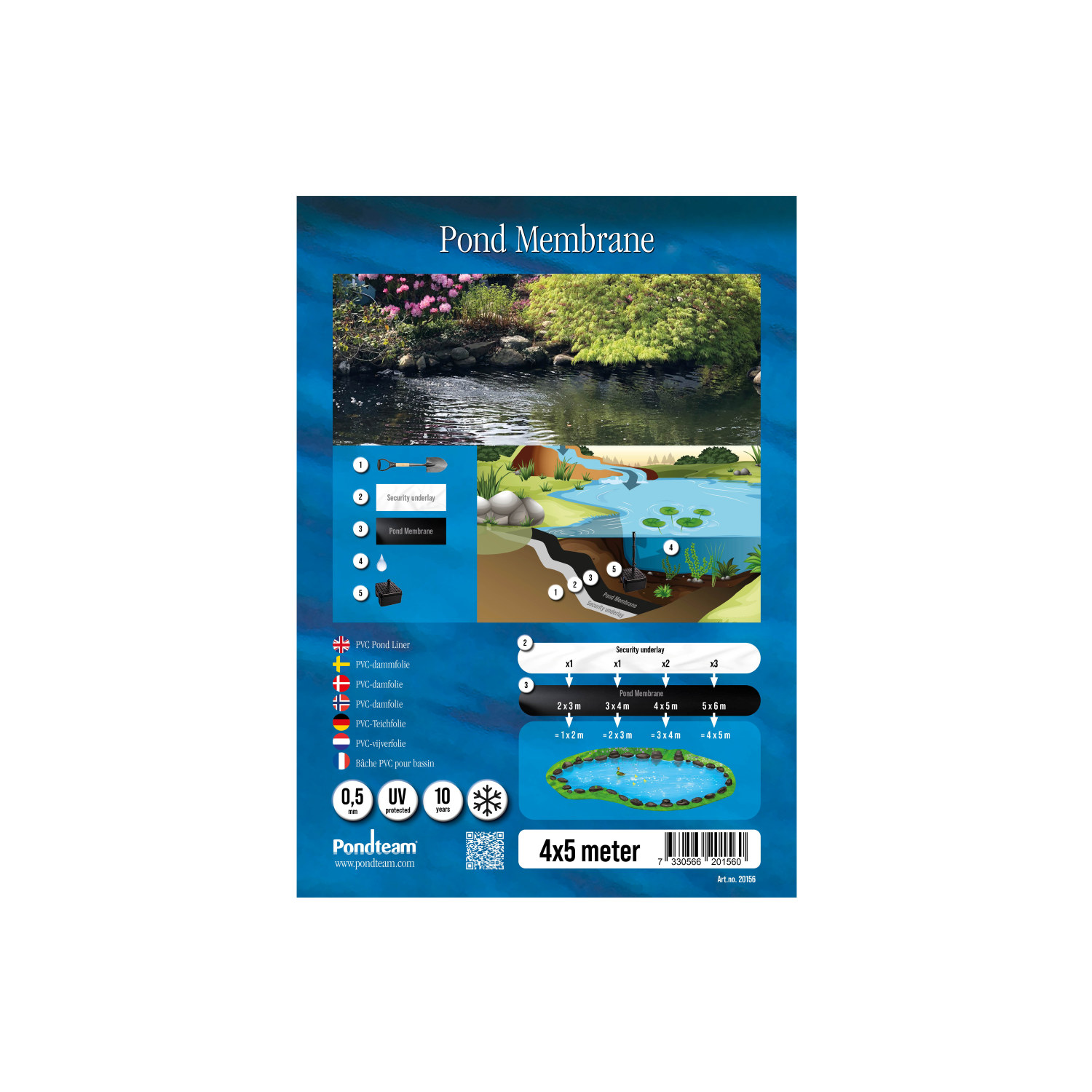 Damfolie PVC 4 x 5 m