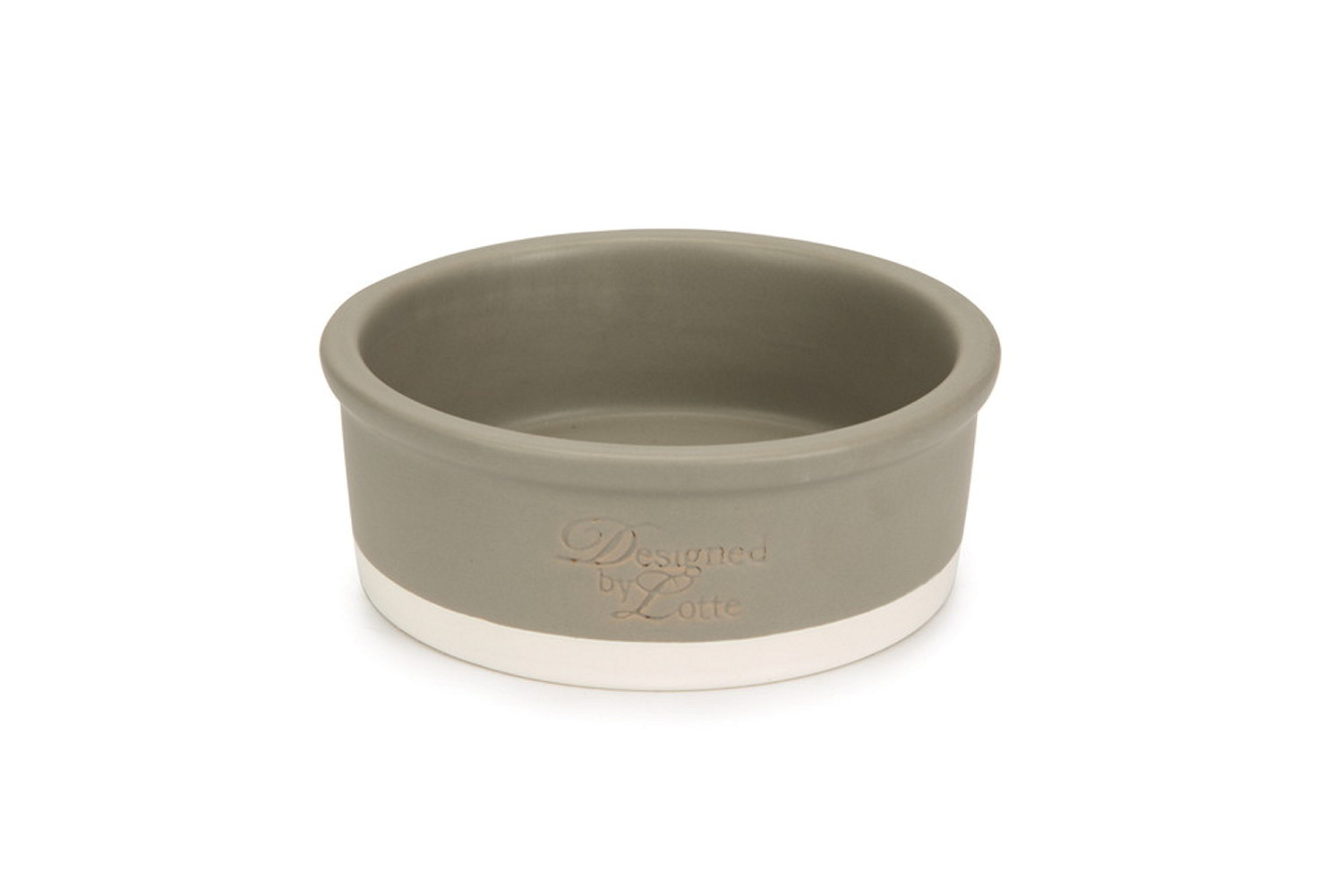 DBL CERAMIC BOWL JOA DOG GREY 16X16X6