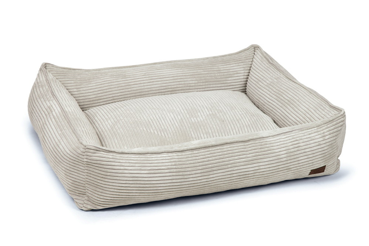 DBL REST BED RIBBED LGREY 95X80X23