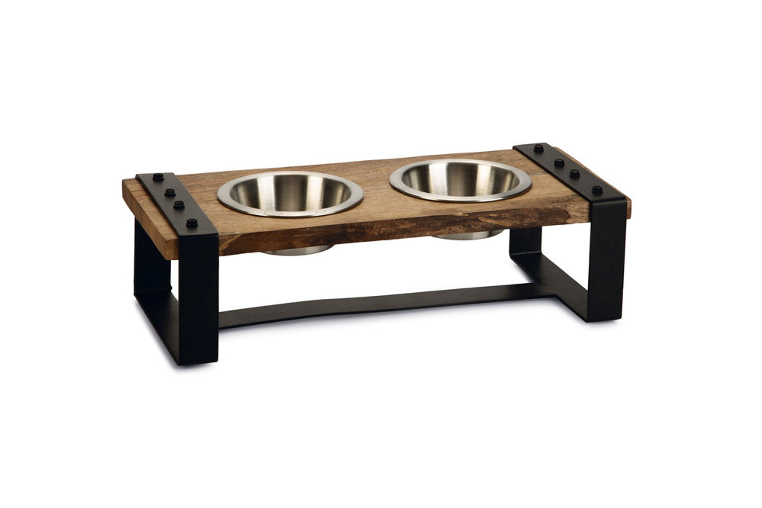 DBL WOOD DOG DINNER SET KARINTO 44X19X15