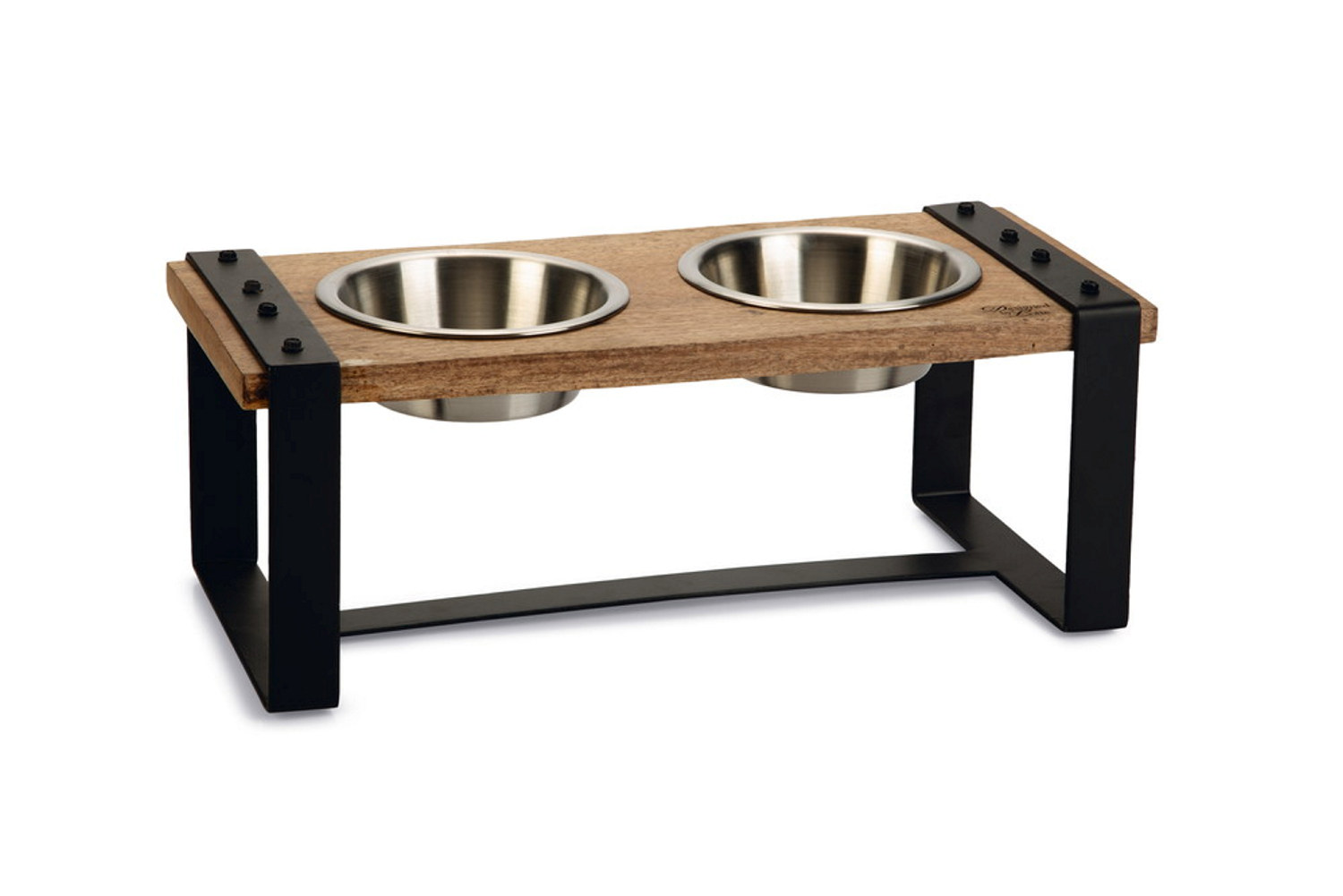 DBL WOOD DOG DINNER SET KARINTO 48X22X18