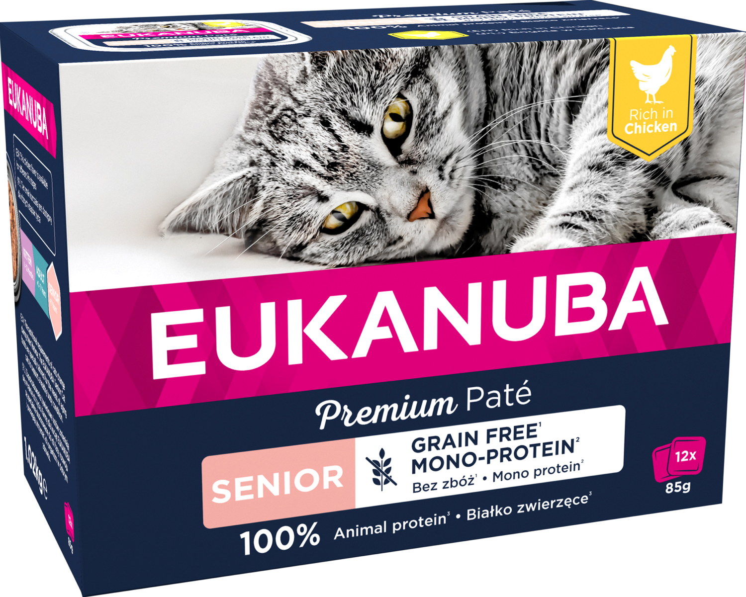 Euk Cat Senior Chicken Pate Mono 12x85g