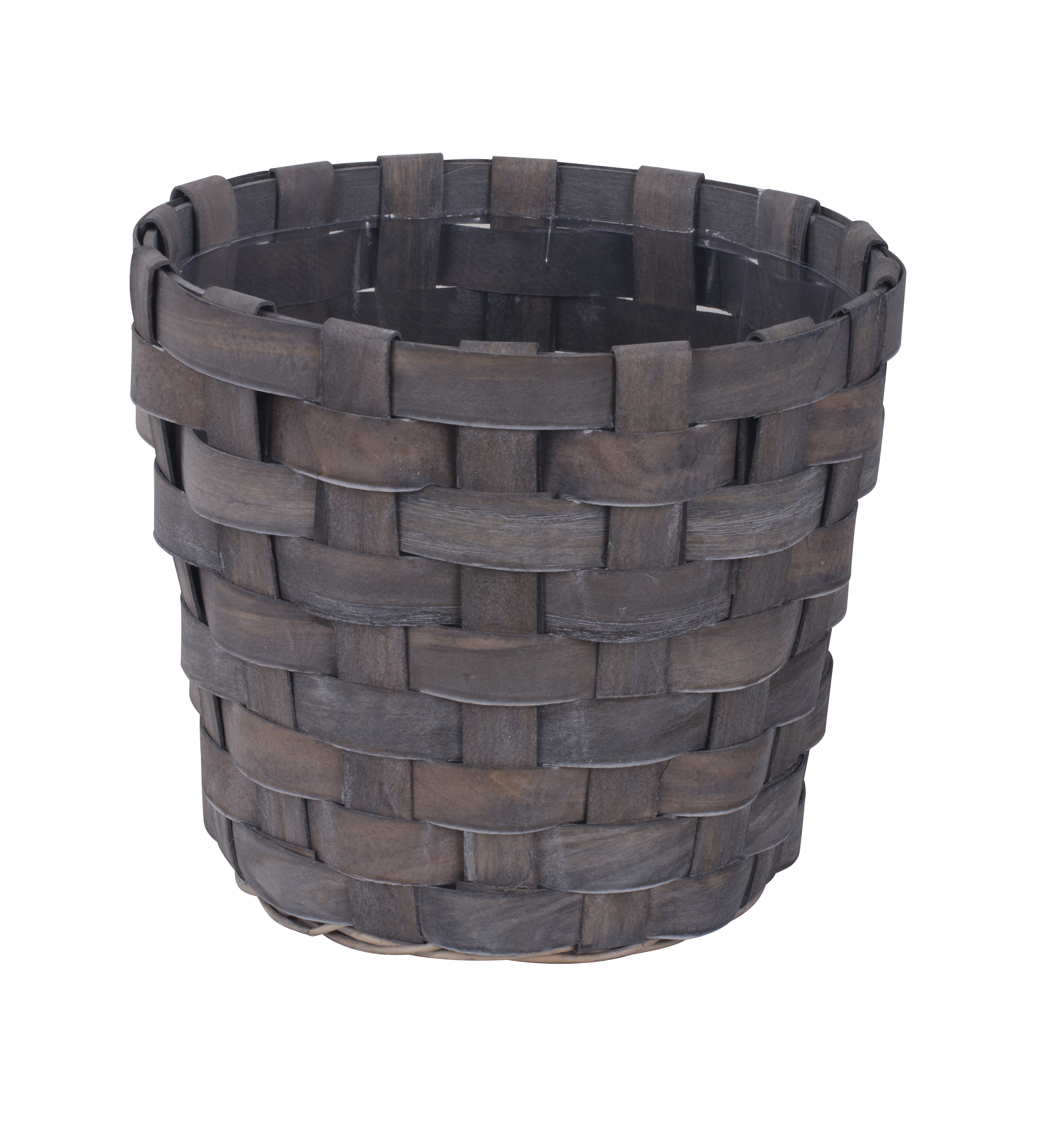 Basket wood D31 H28 grey
