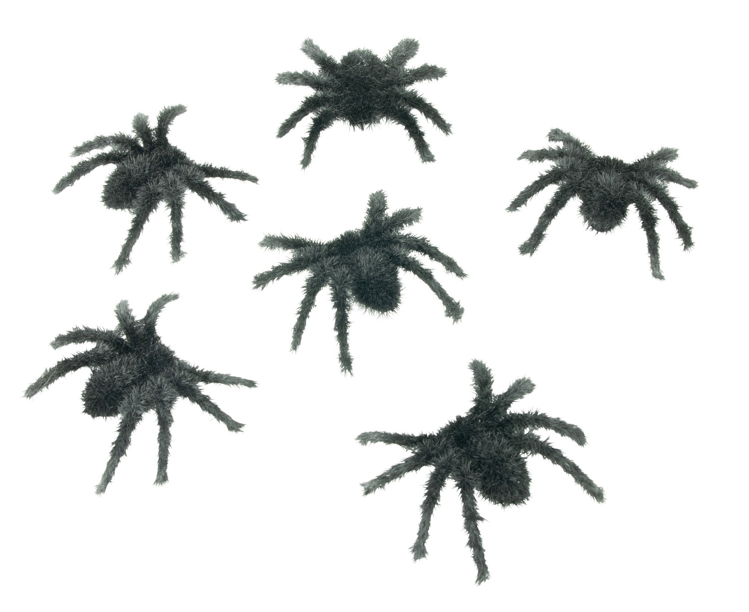 Spiders 6pcs black