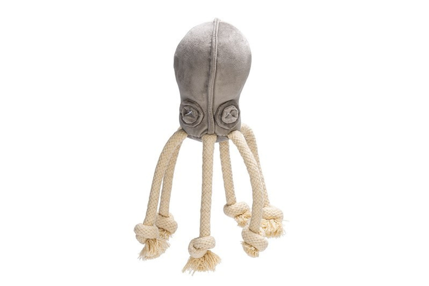 DBL VELVET DOG TOY OCTO AISHA GREY 15
