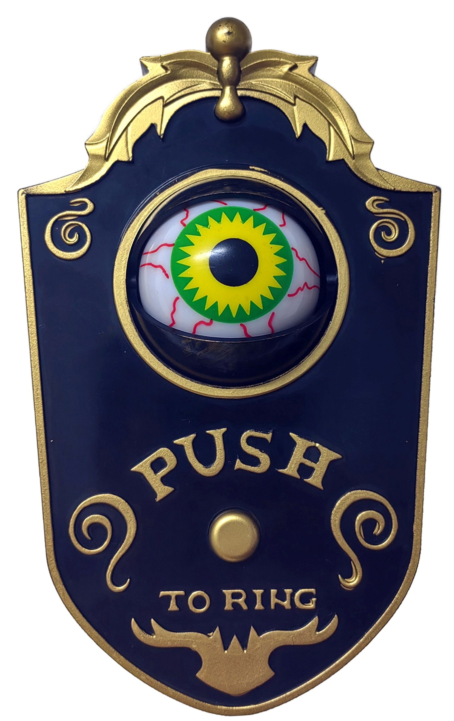 Halloweendekoration dörrklocka med öga och ljud