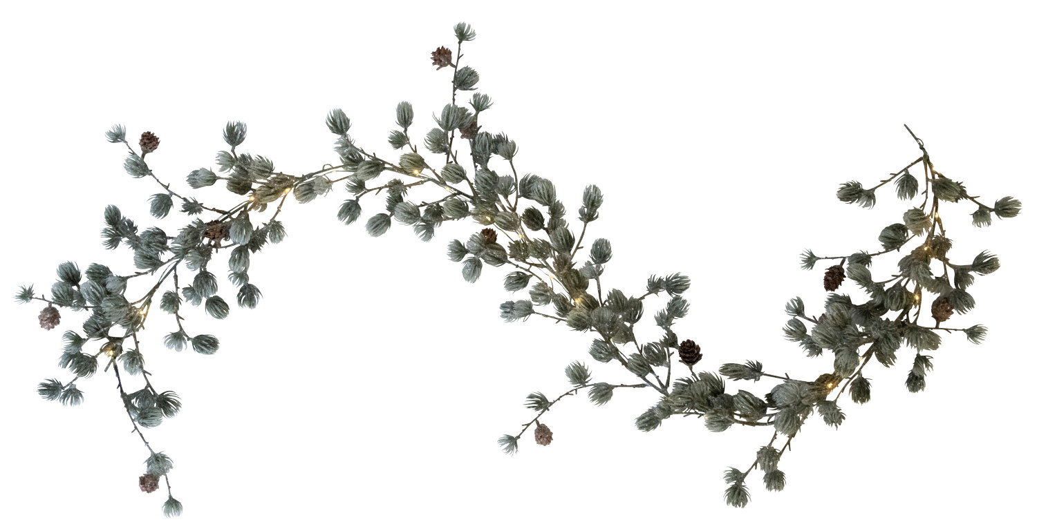 Larch Garland with Lights