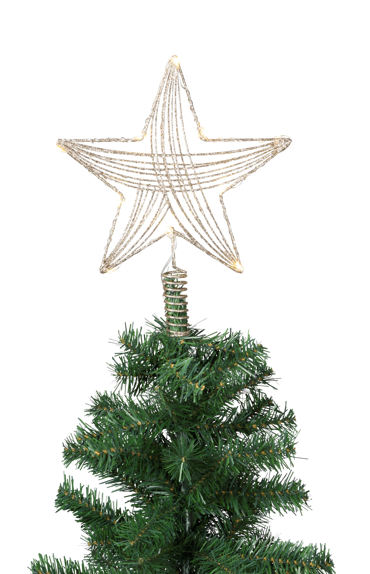 Top star for Christmas tree, with lights