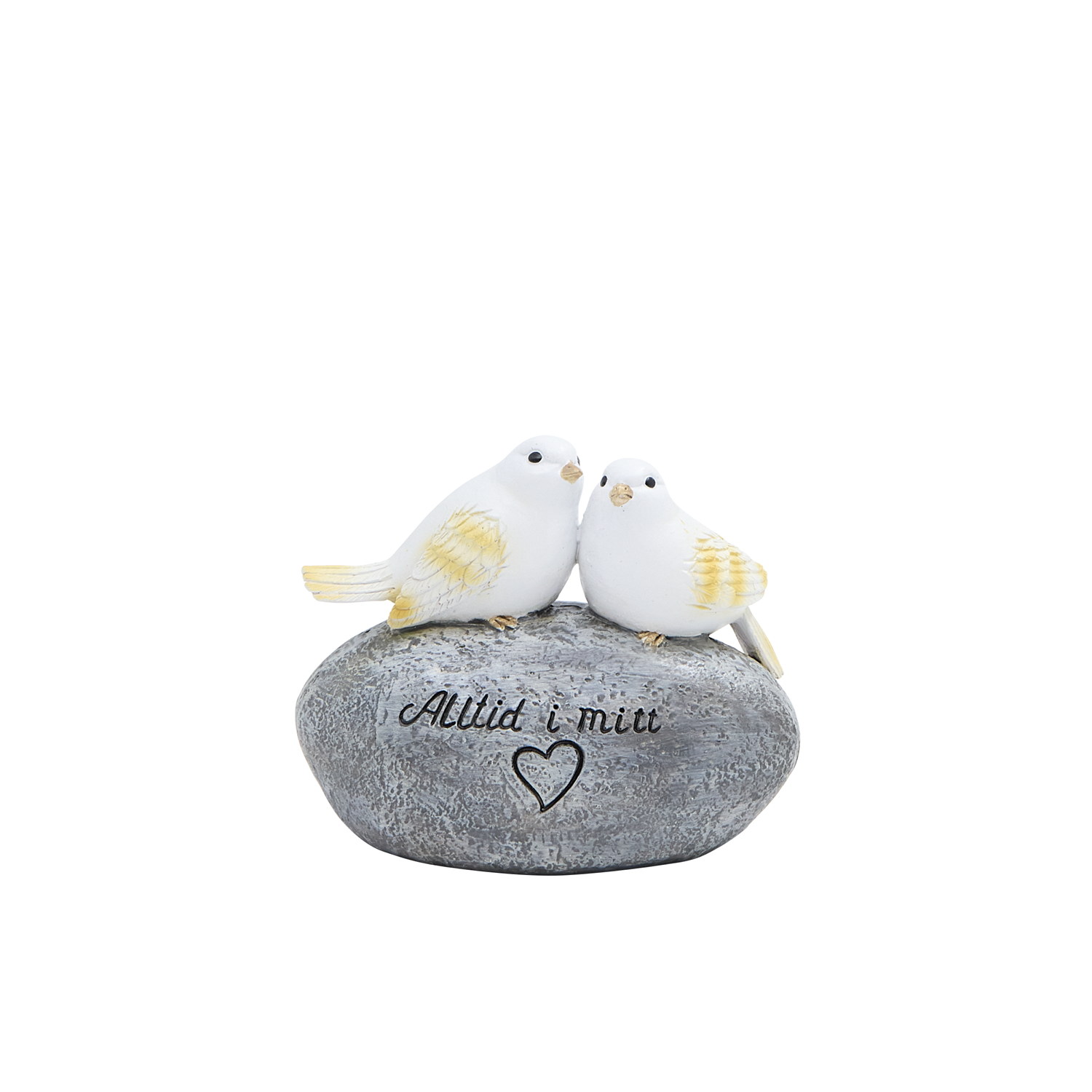 Dekorationsten med fåglar "Alltid i mitt hjärta"