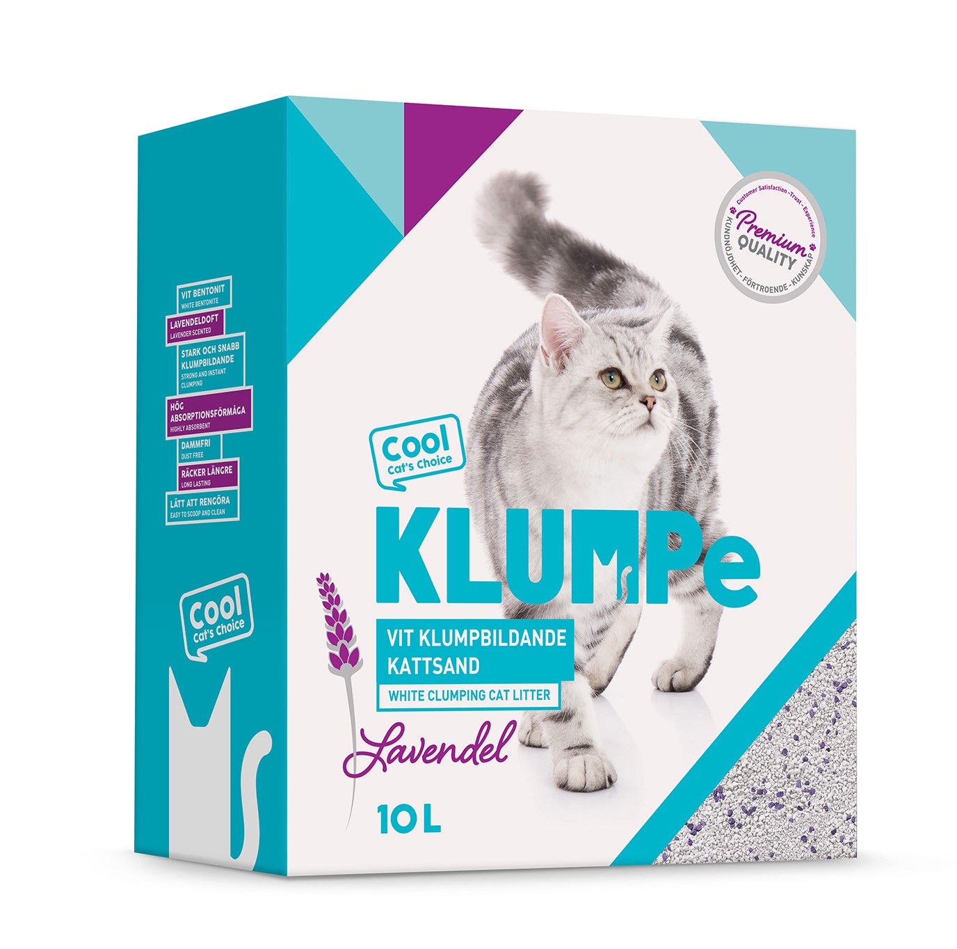 Klumpe kattesand med lavendel 10L