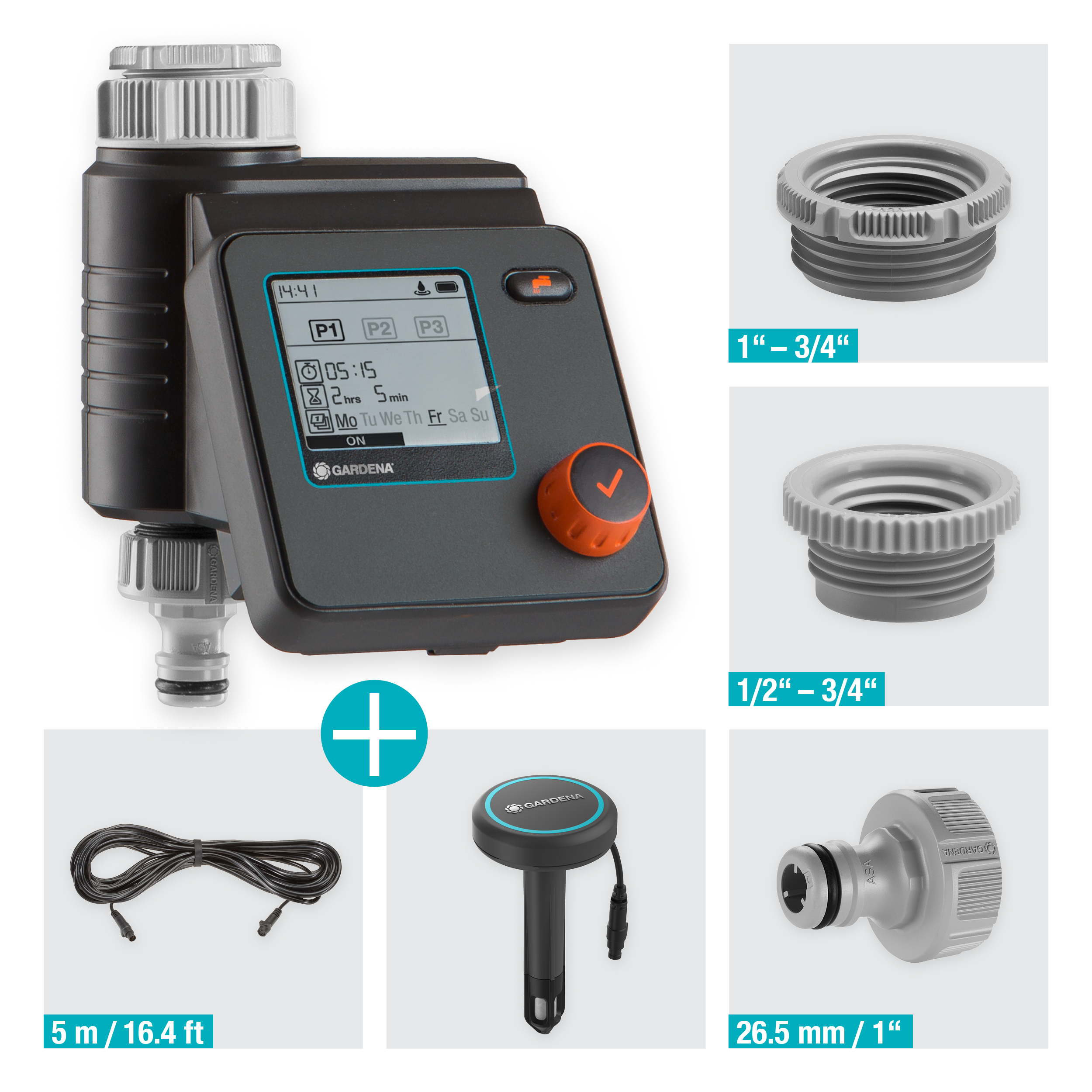 Bevattningsdator Select M5 och fuktgivare i trådbunden uppsättning