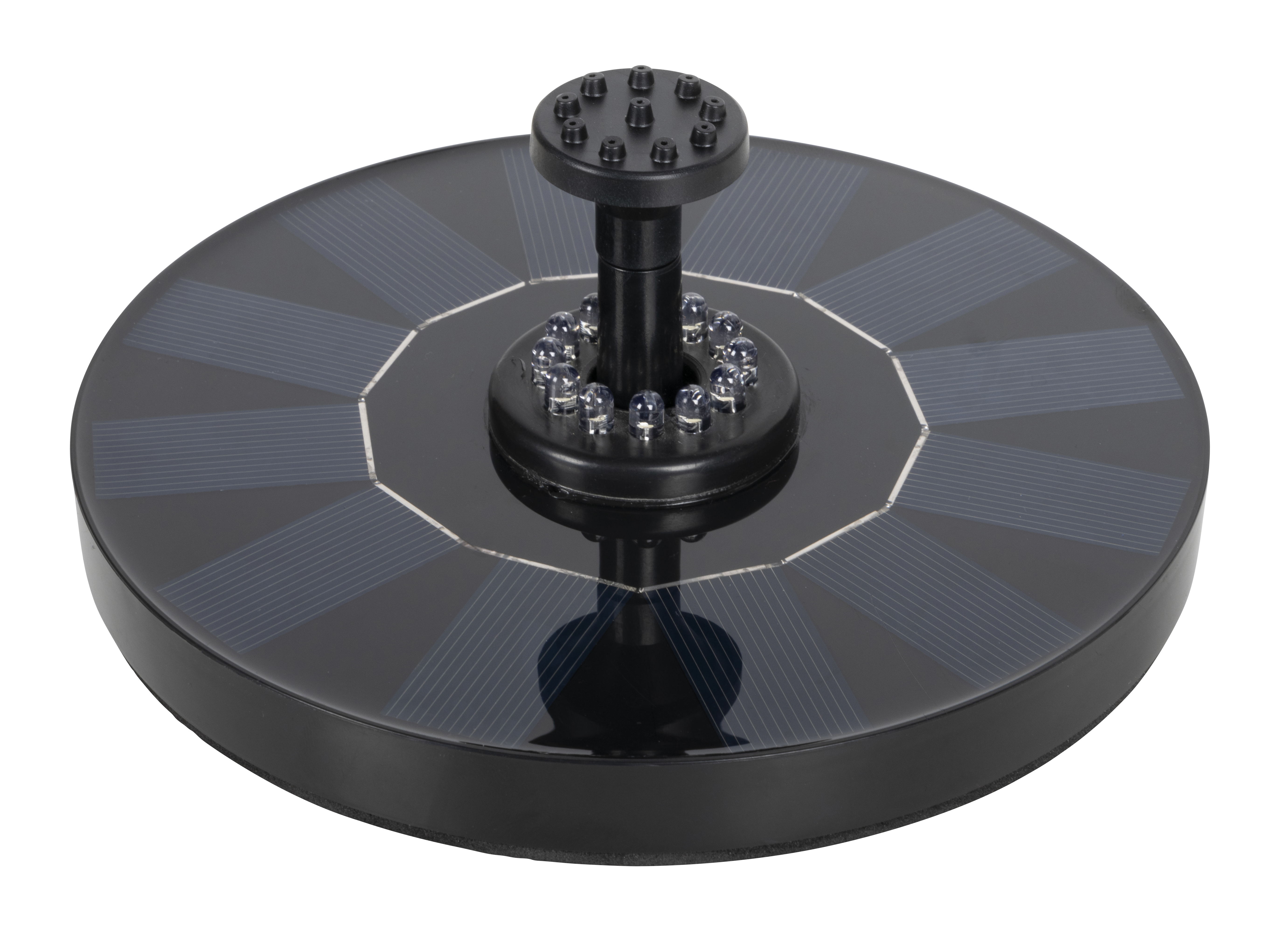 Solcellefontene m/LED