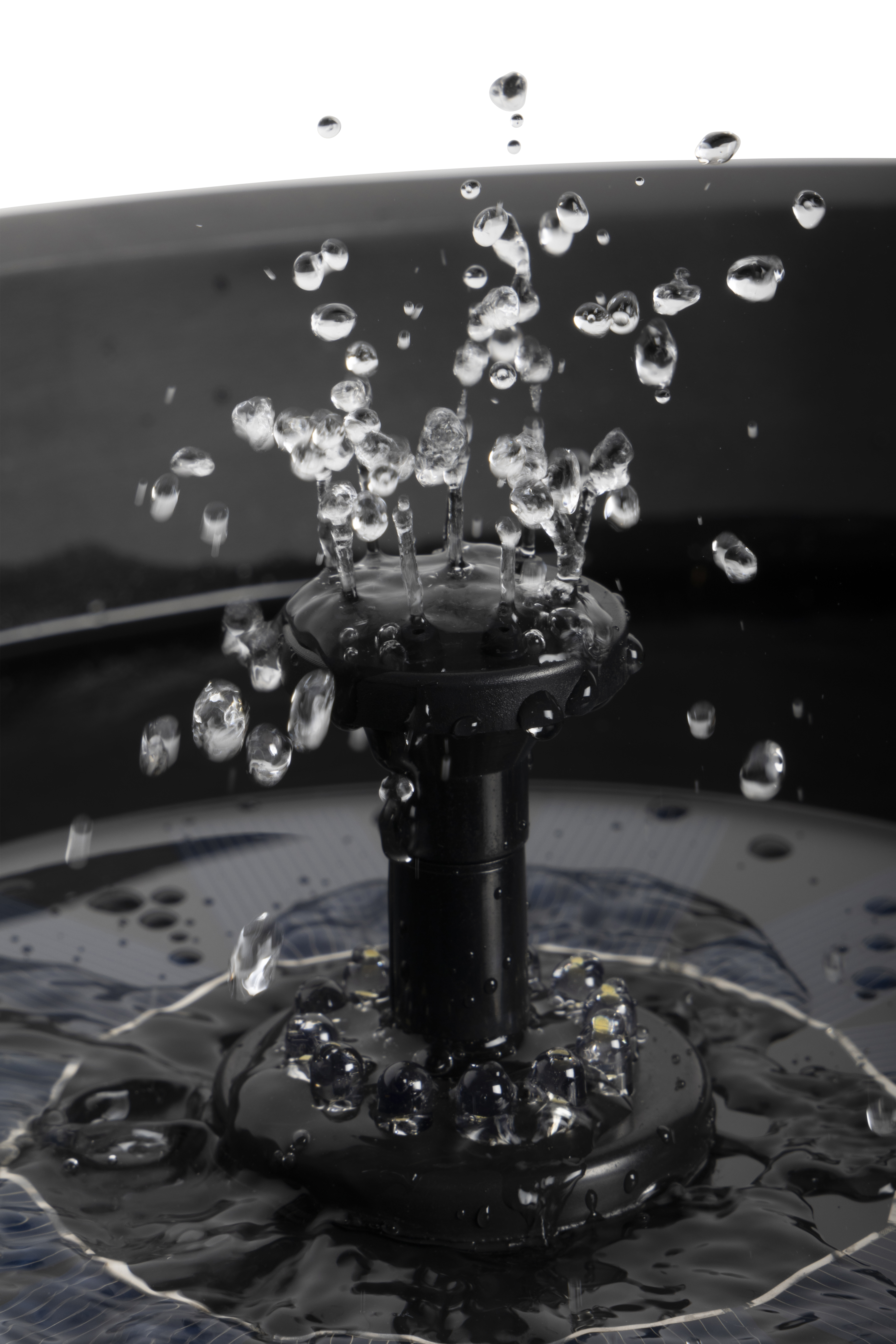 Solcellefontene m/LED