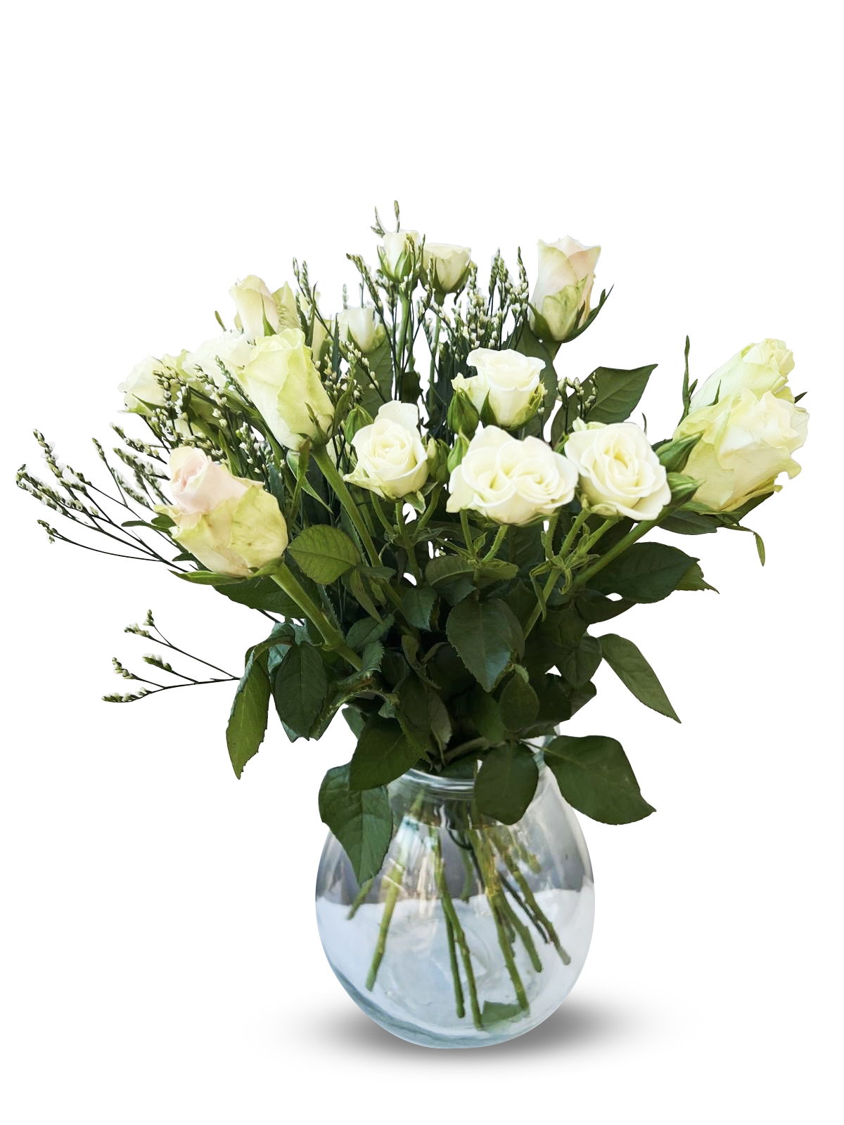 Bouqet Sofia 12 roses+limonium