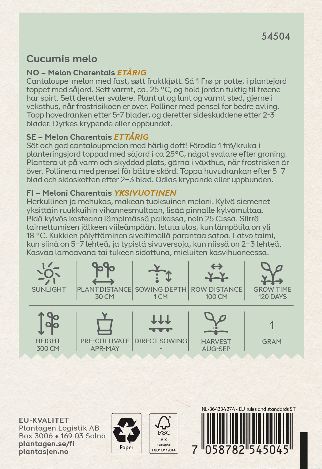 Cantaloupemelon 'Charentais'