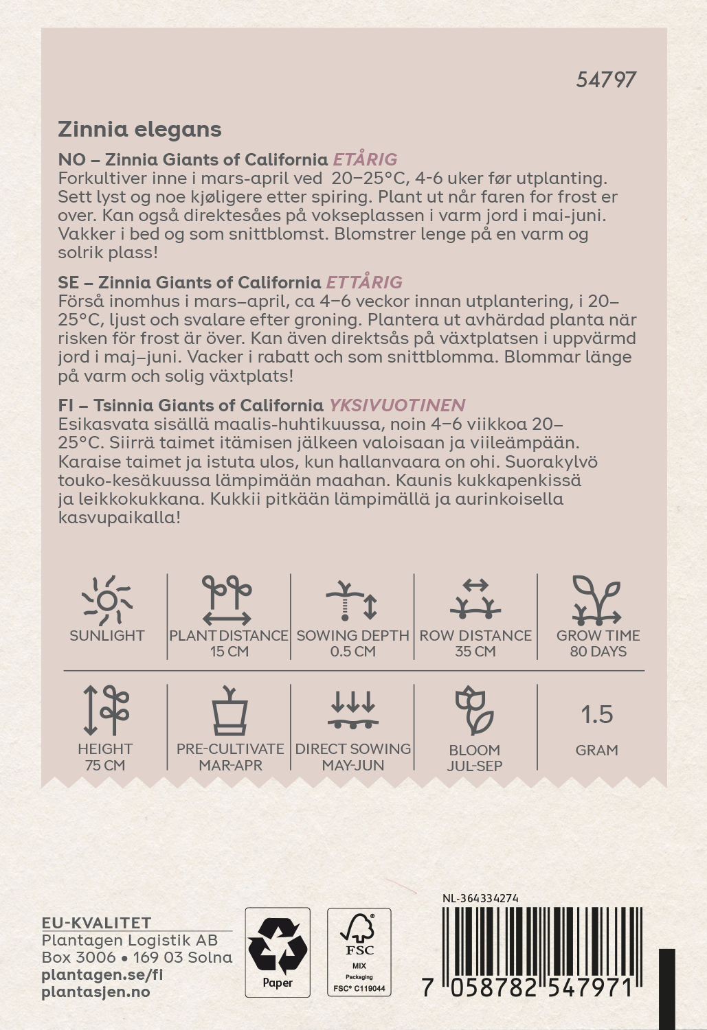 Zinnia 'Giants of California' 