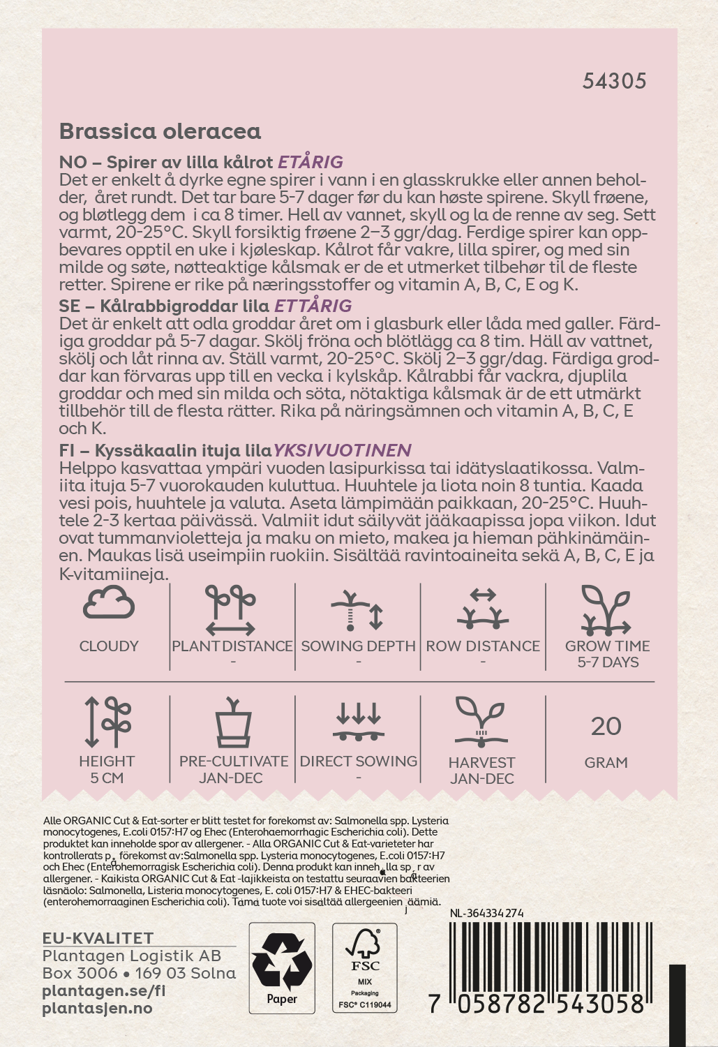 Lilla kålrot - Spirefrø