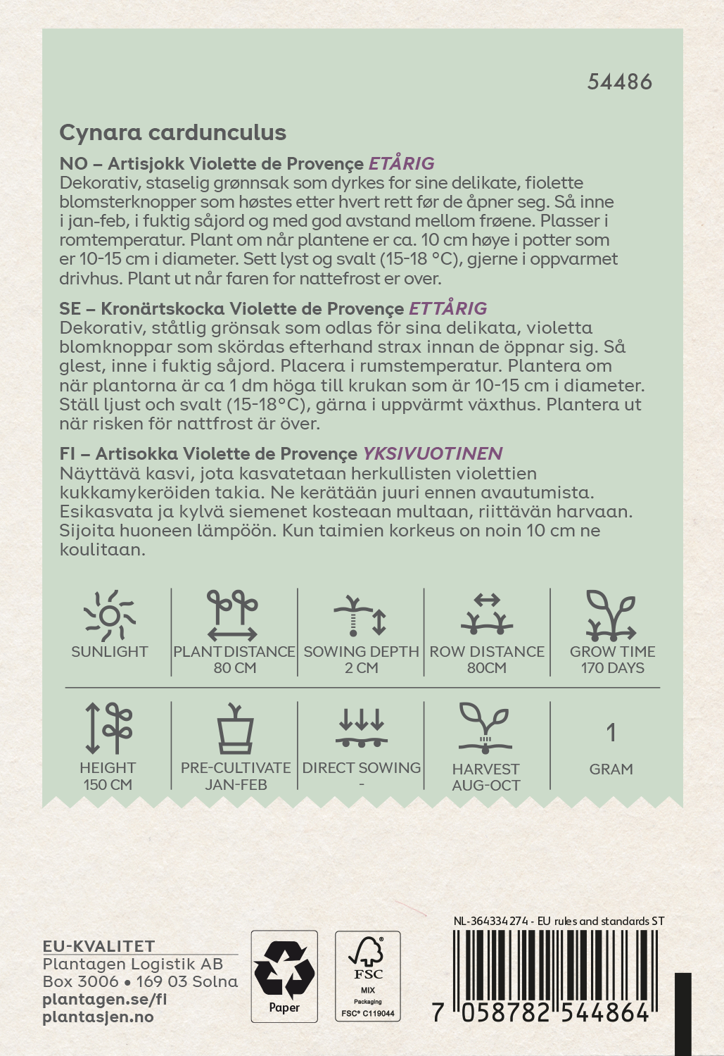 Kronärtskocka Violette de Provençe