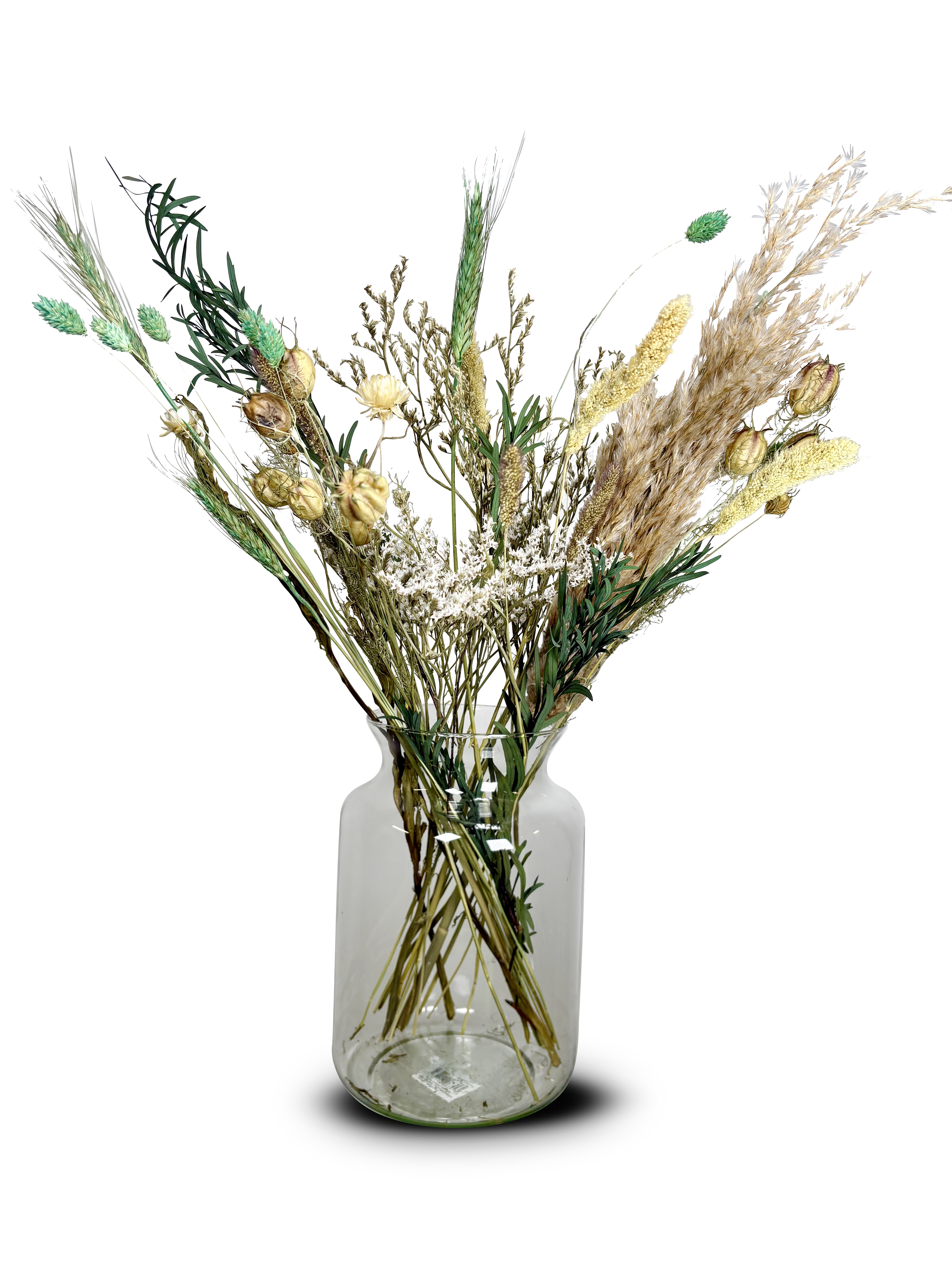 Bukett torkade blommor Grön