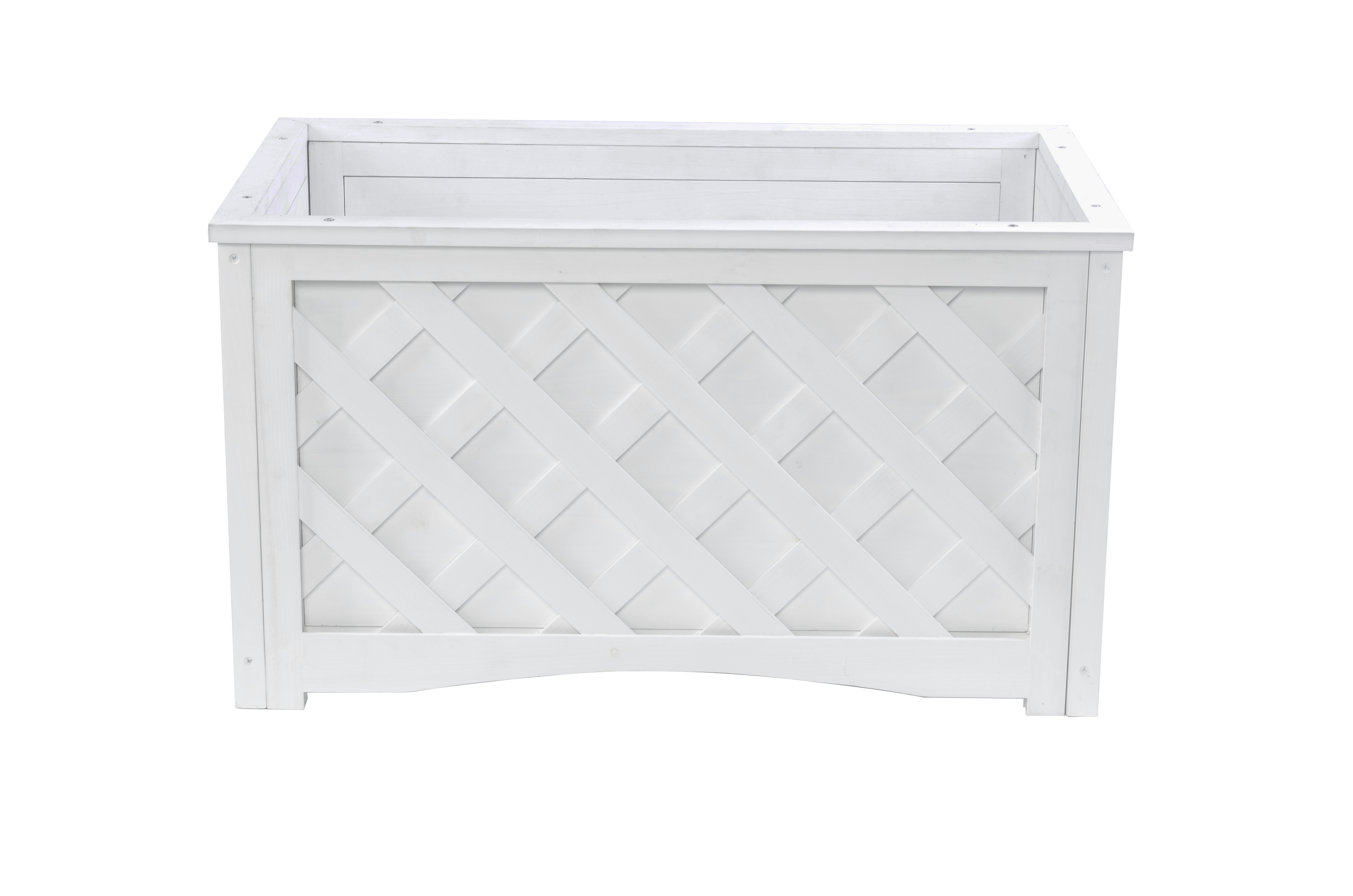 Plantekasse i tre, hvit, 70x40x40 cm