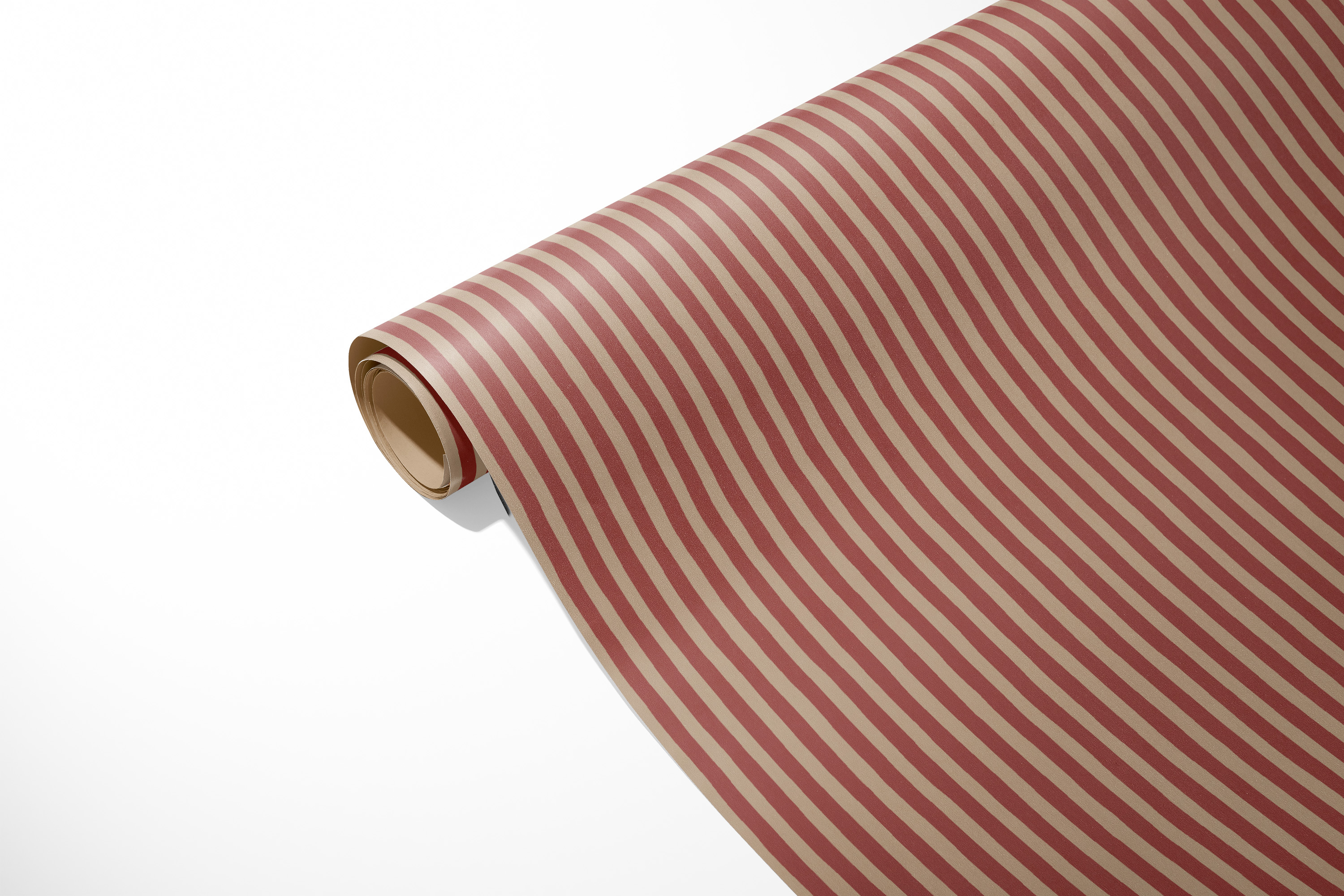 Presentpapper Kraft stripe