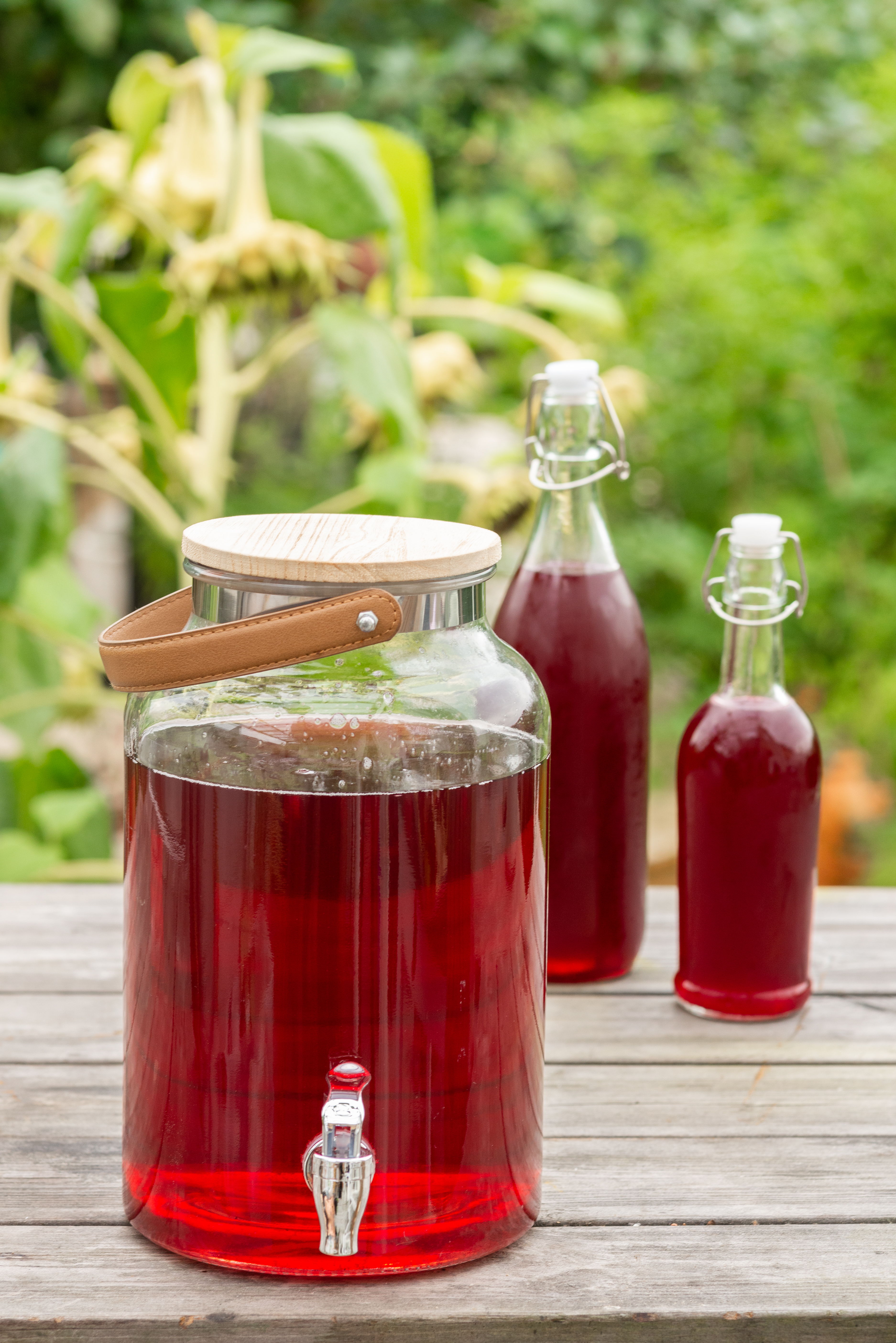 Glassbeholder med dispenser