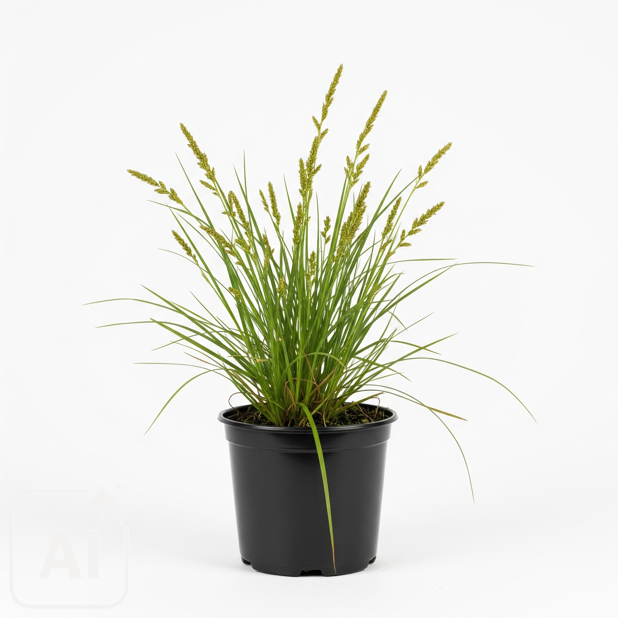 A vibrant and lush Carex sp., this ornamental grass features gracefully arching leaves with rich green hues and subtly textured blades, perfect for adding movement and elegance to any garden setting.