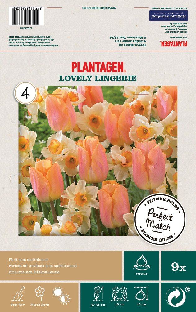 Lökmix Tulpan/Narcissus Lovely Lingerie - 9 st