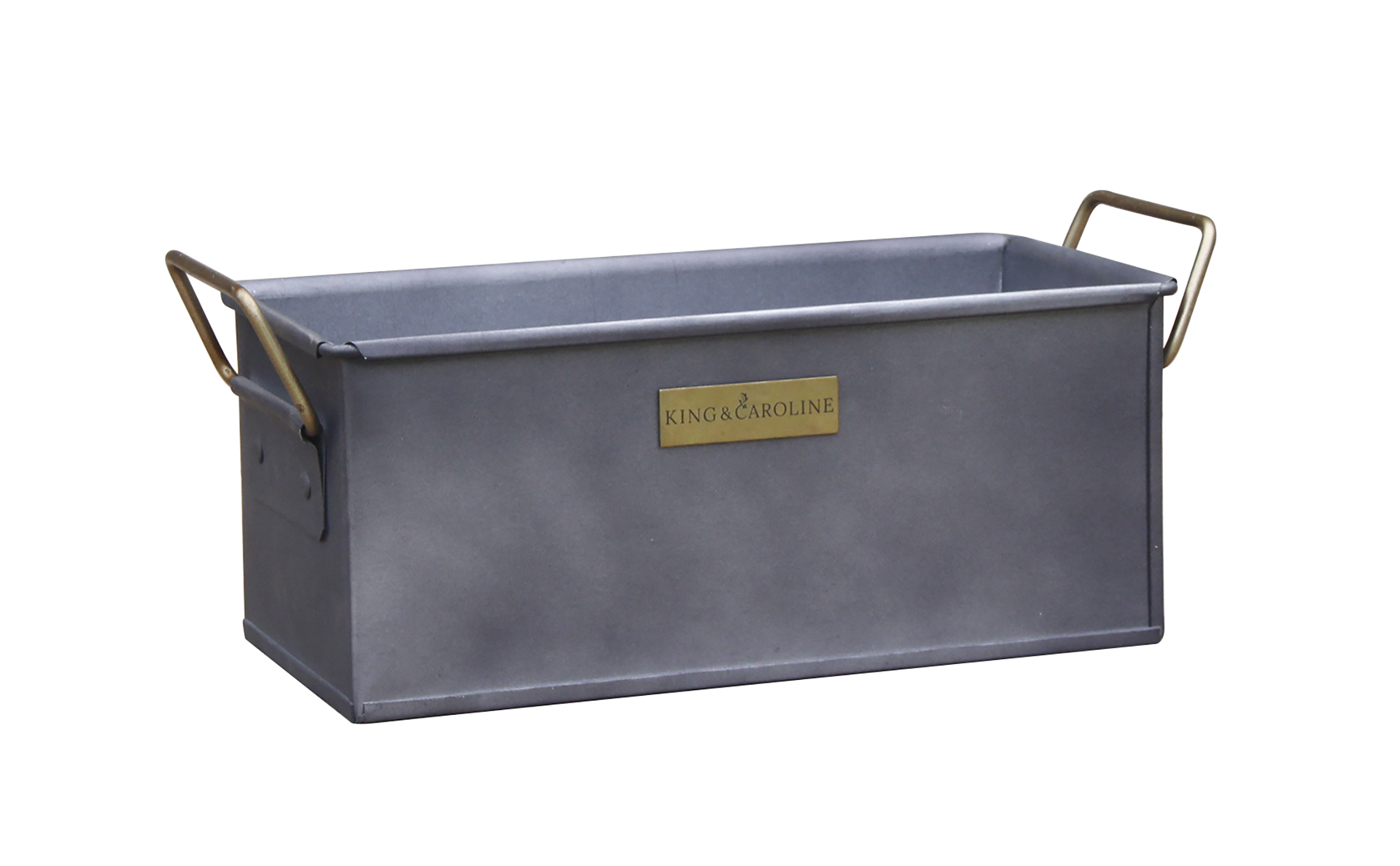 K&C Förvaringslåda i zink 24cm