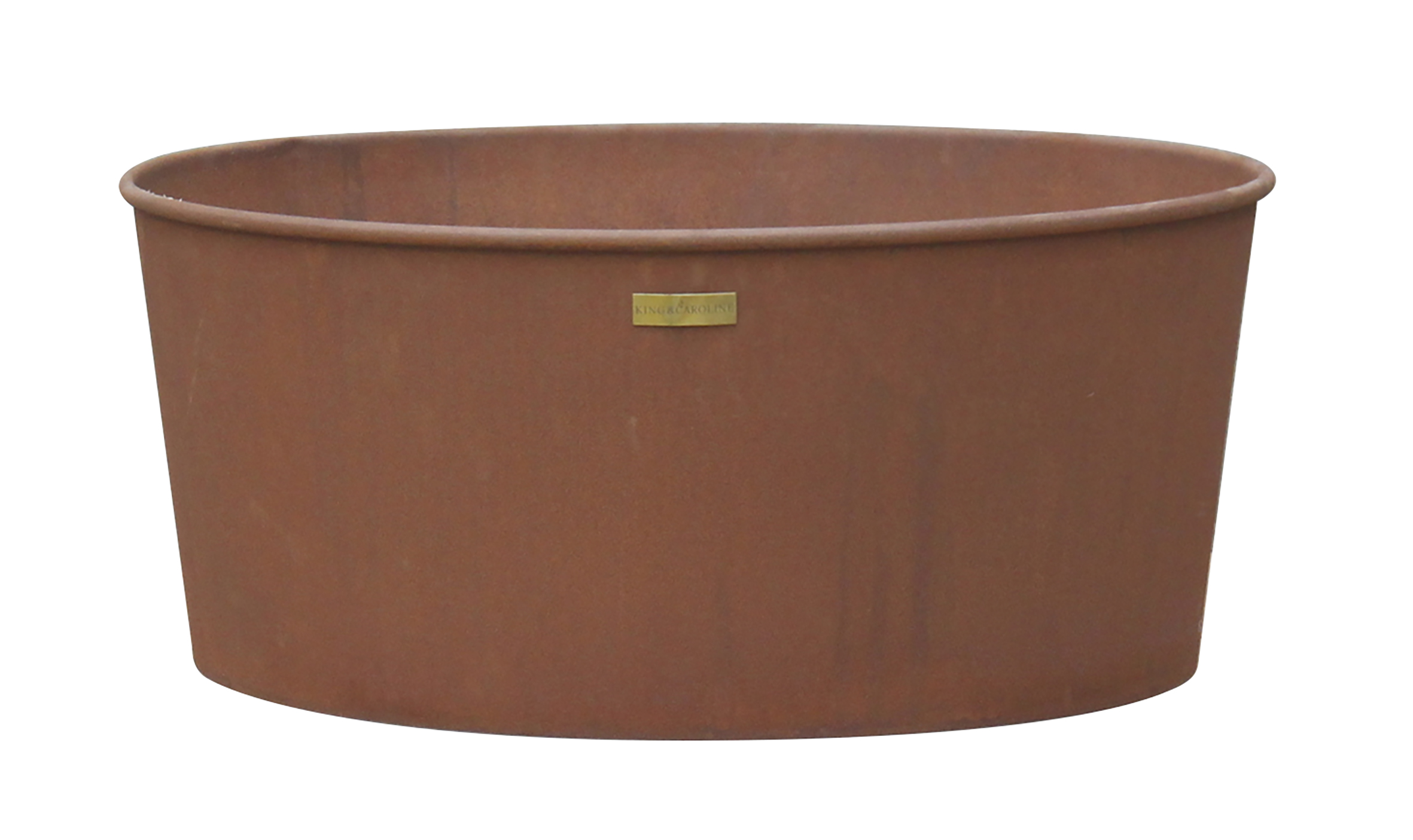 K&C Rund planteringskrage i rost, Ø60 cm