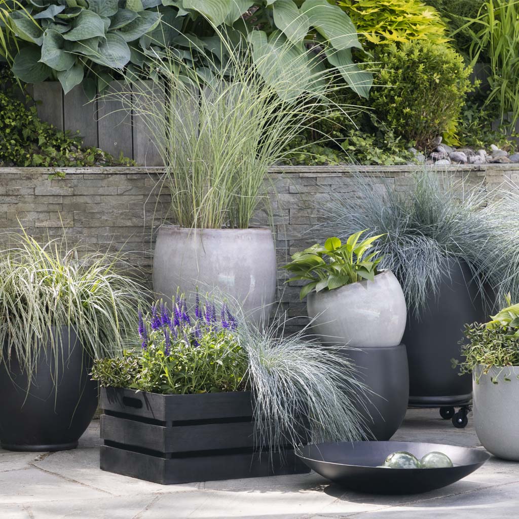 Milo pot D40 grey | Plantasjen