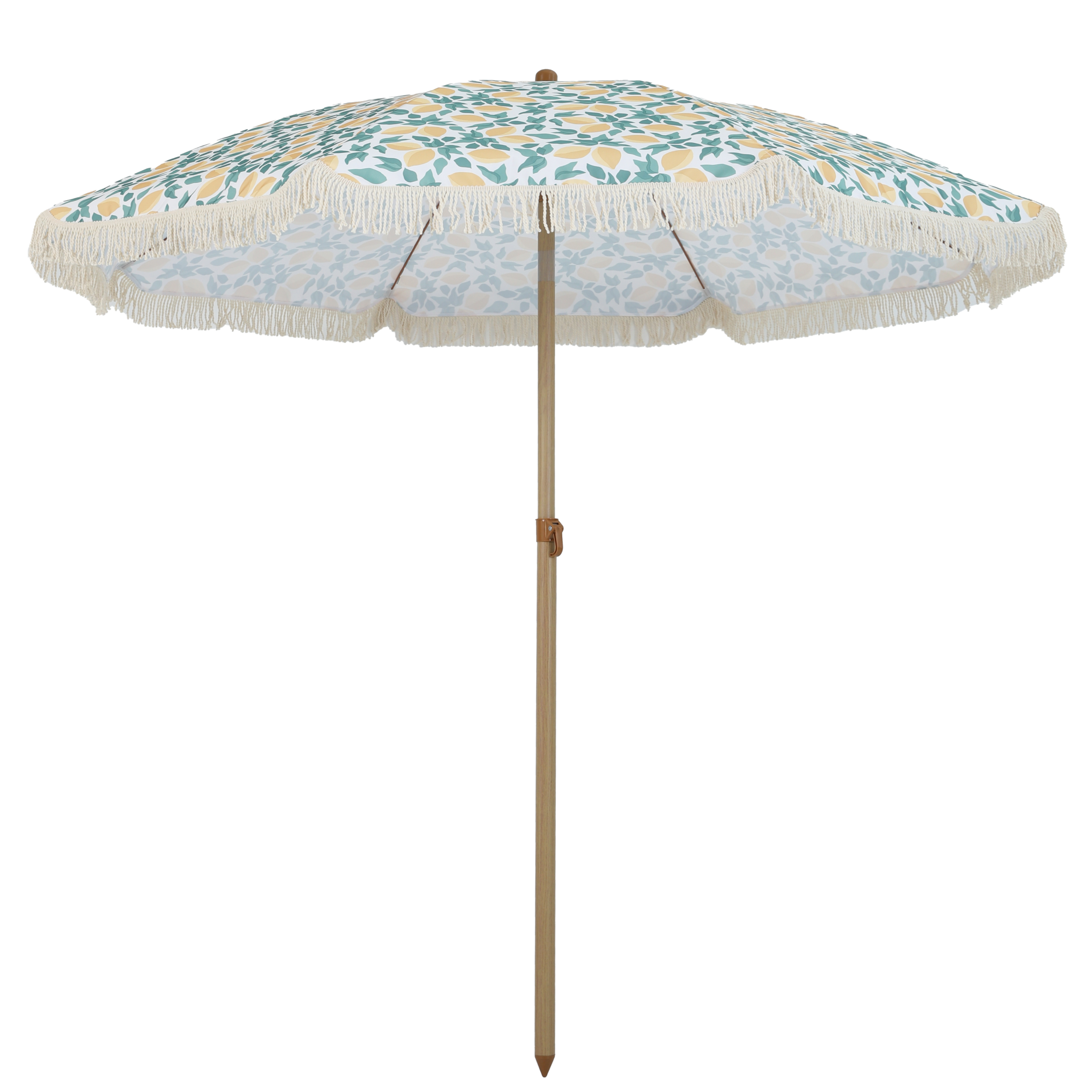 lemon print patio umbrella Slice Parasol Dont let the sun sour a good time LAGarden Our Beach Portable Umbrella