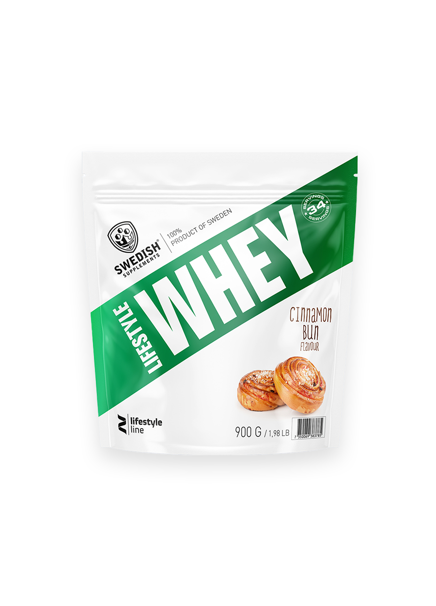 Swedish Supplements Lifestyle Whey Vassleprotein 900g Cinnamon Bun