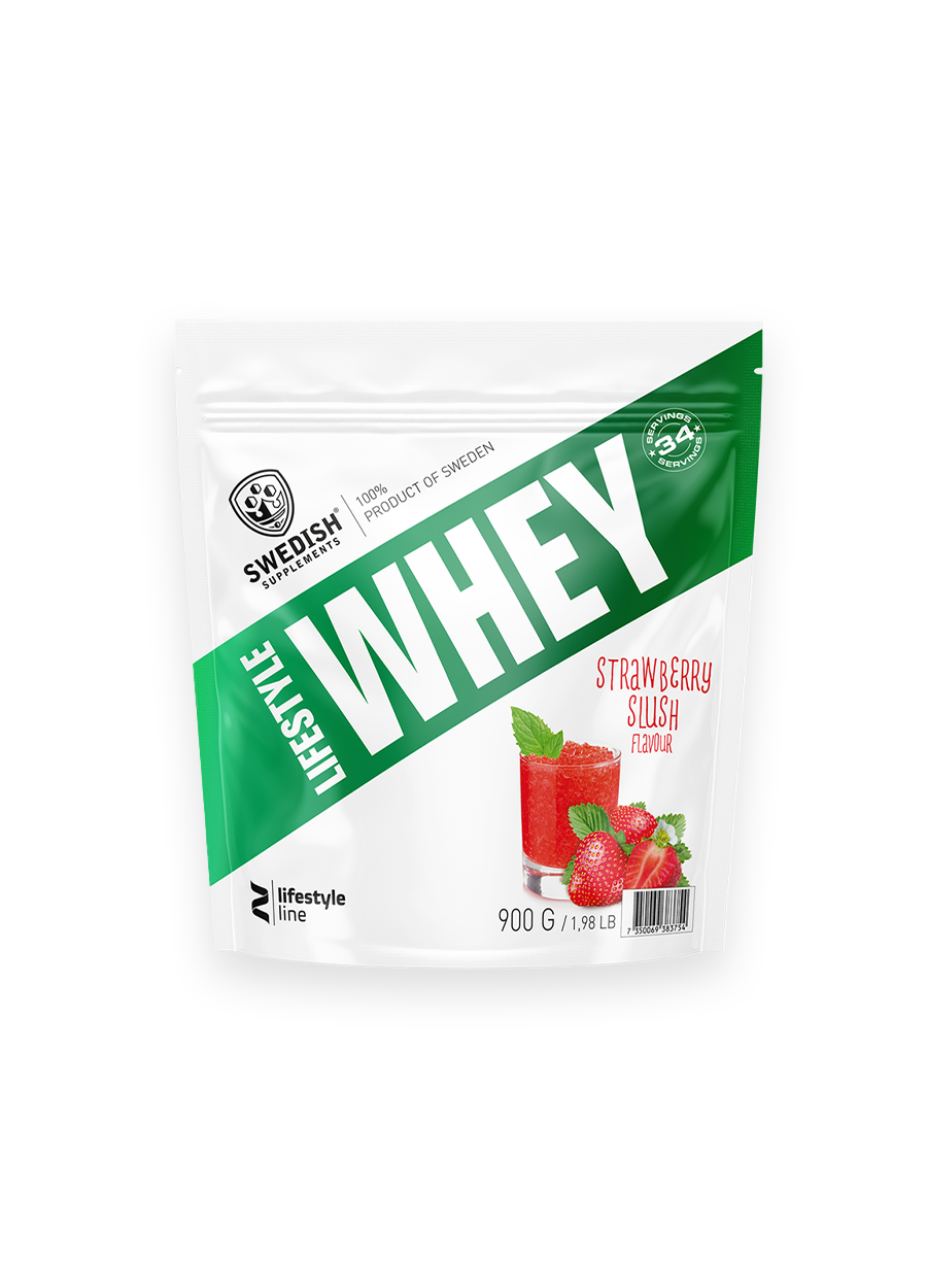 Swedish Supplements Lifestyle Whey Vassleprotein 900g Strawberry Slush