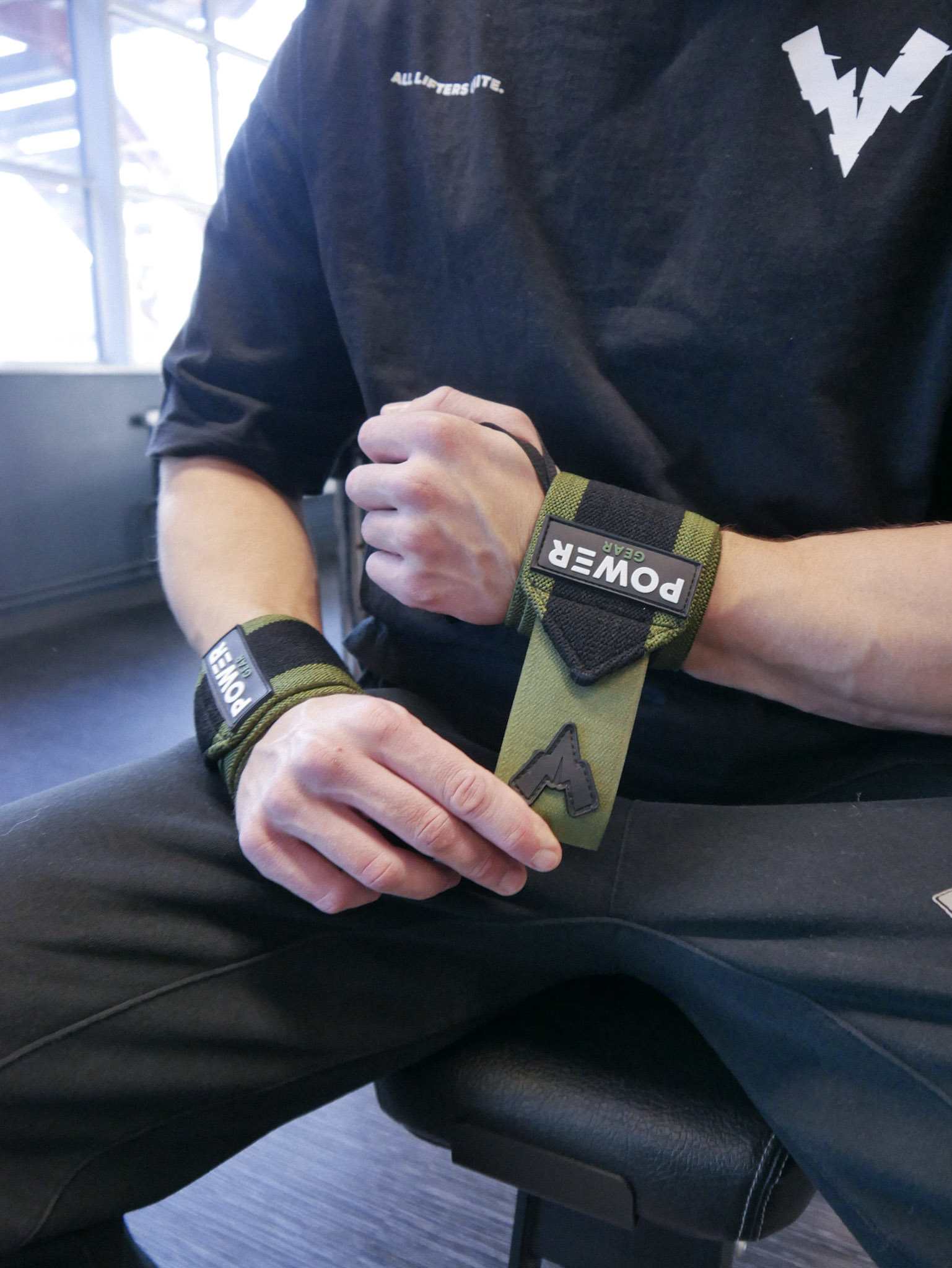 Power Gear Savage Wrist Wraps Army Green