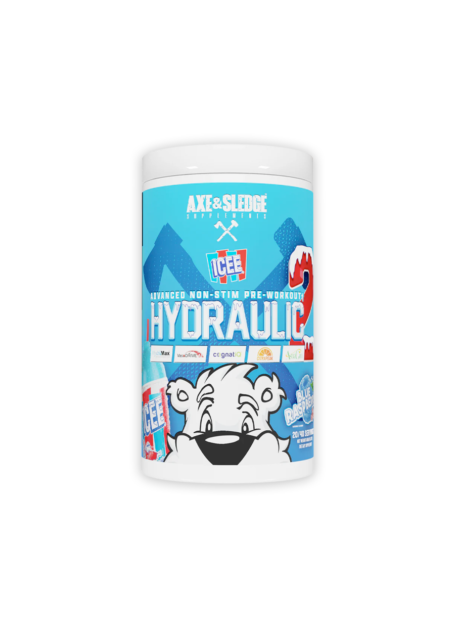 Axe & Sledge Hydraulic V2 Non-Stim Pre-Workout Stimfri PWO 452g ICEE Blue Raspberry