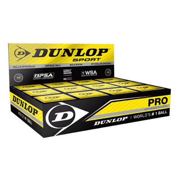 Dunlop Pro (dobbel-gul) – 12 baller