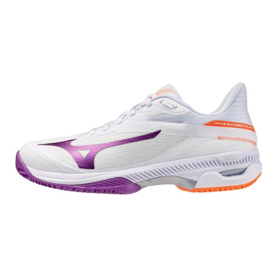 Mizuno Wave Exceed Court CC W hvit/lilla