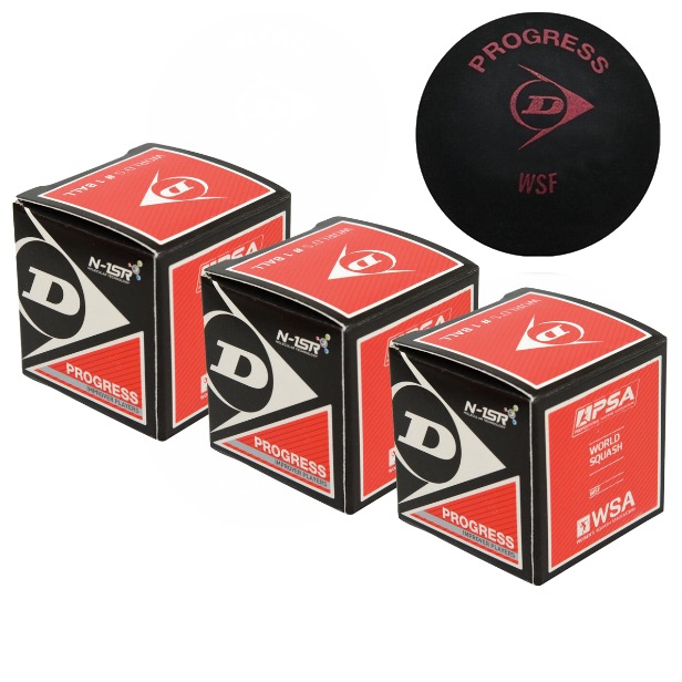 Dunlop Squashballer Progress (rød) – 3-pk